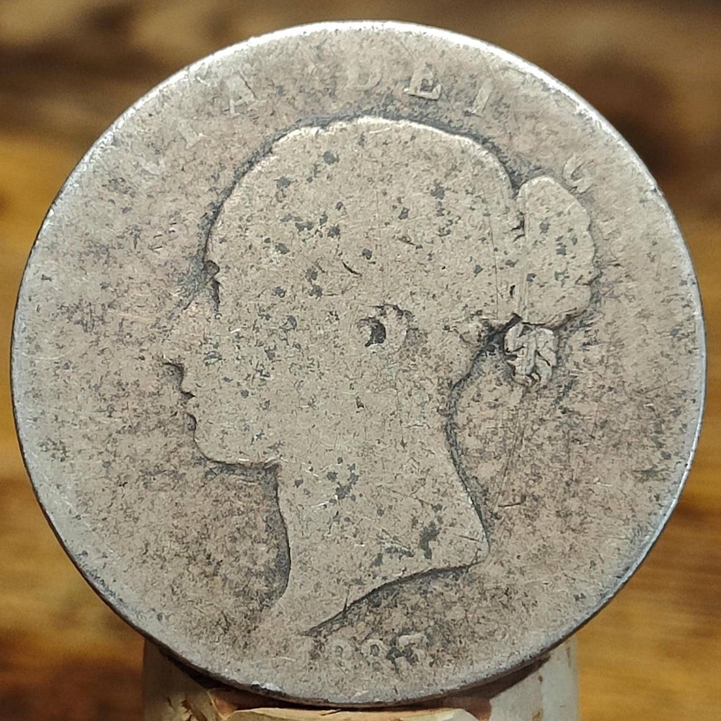 1883 Queen Victoria Silver Halfcrown Coin, Young Head