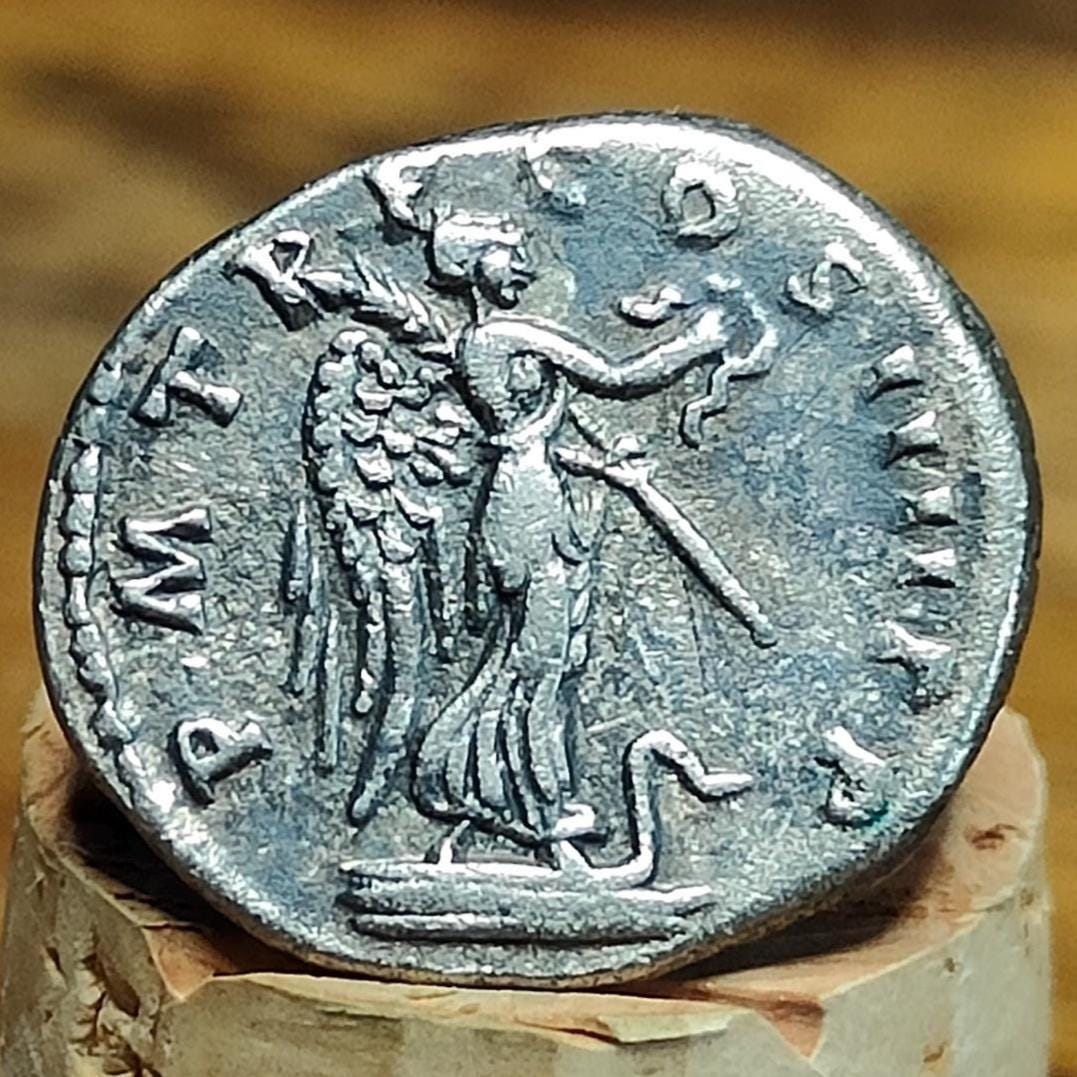 Trajan Silver Denarius with Victory reverse, Ancient roman coin