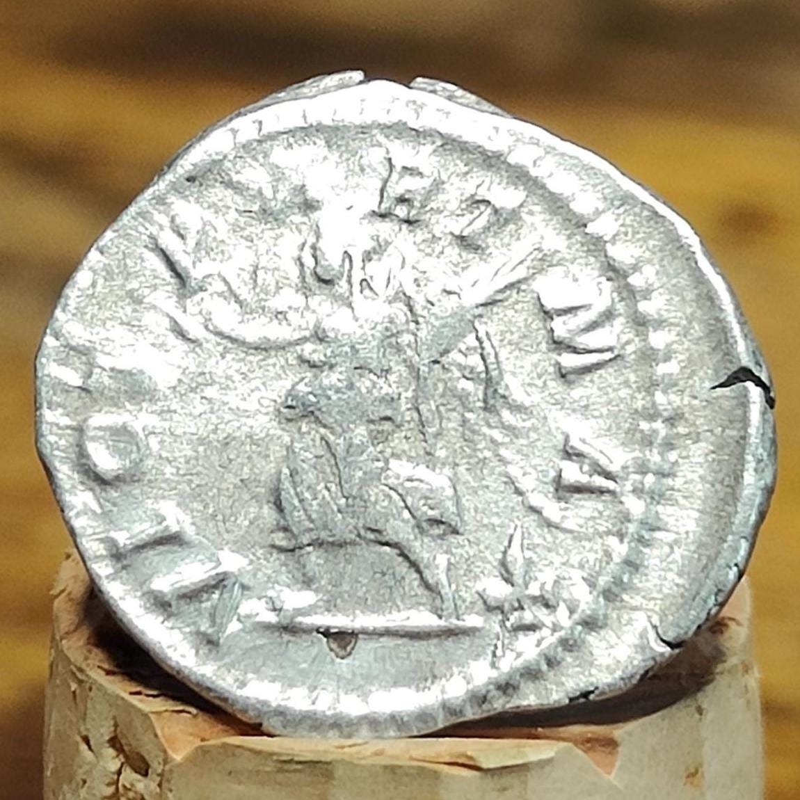Septimius Severus with Victory reverse Silver Denarius, Ancient roman coin