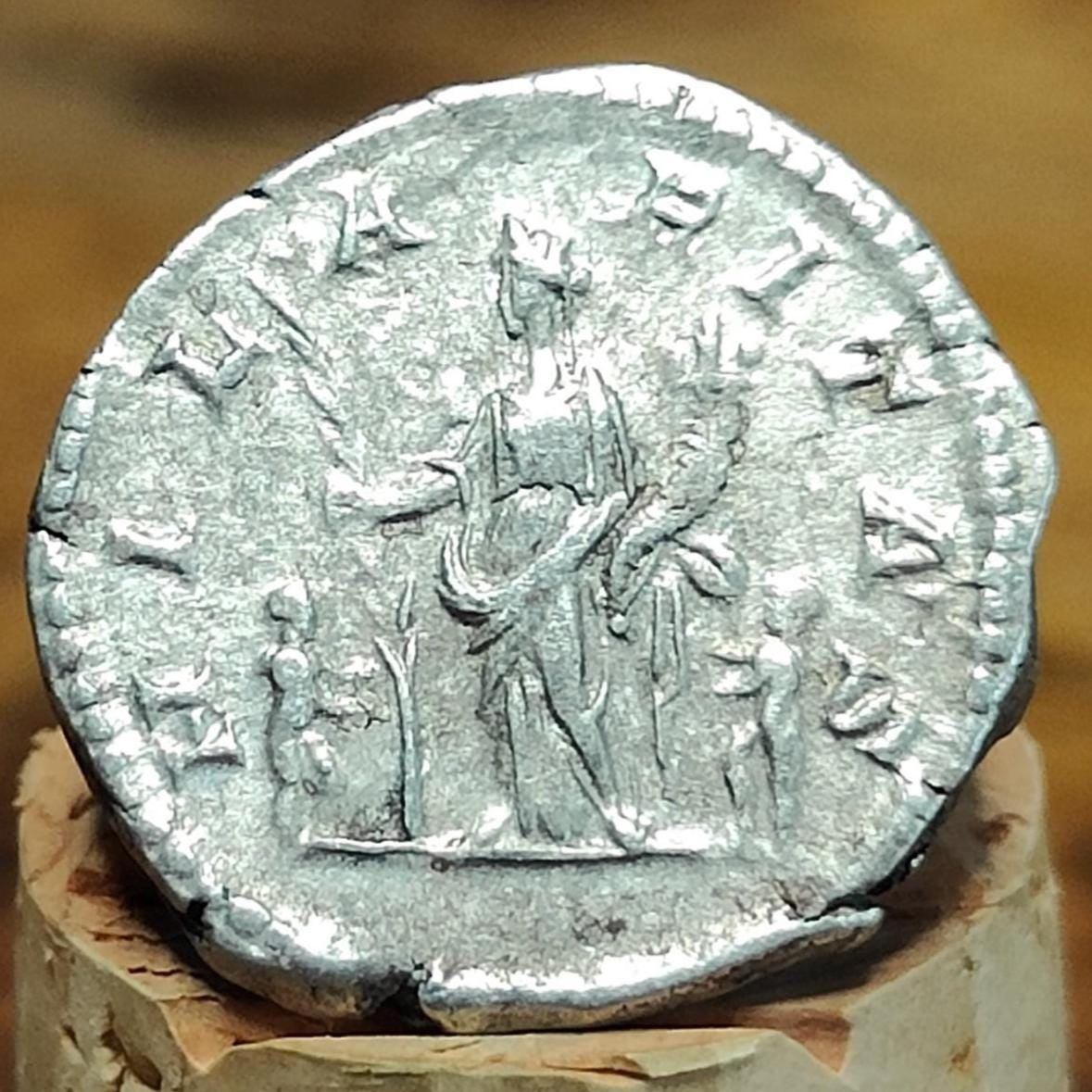 Julia Dommna Silver Denarius with Hilaritas reverse, Ancient roman coin