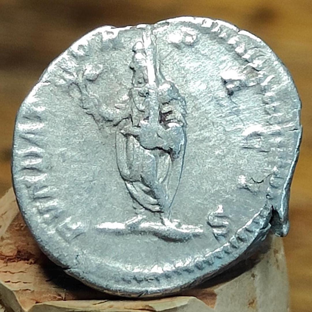 Septimius Severus with Emperor reverse Silver Denarius, Ancient roman coin