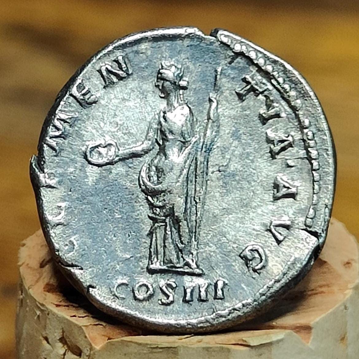 Hadrian Silver Denarius with Clementia reverse, Ancient roman coin