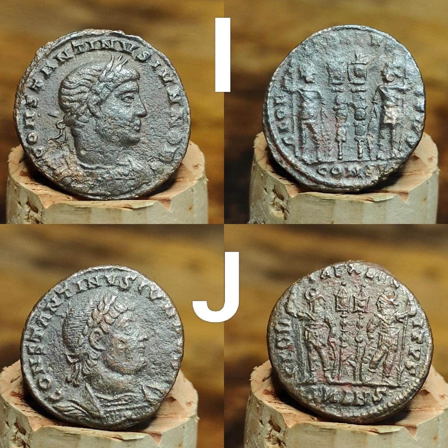 High grade Roman coins, 4th century ancient nummus