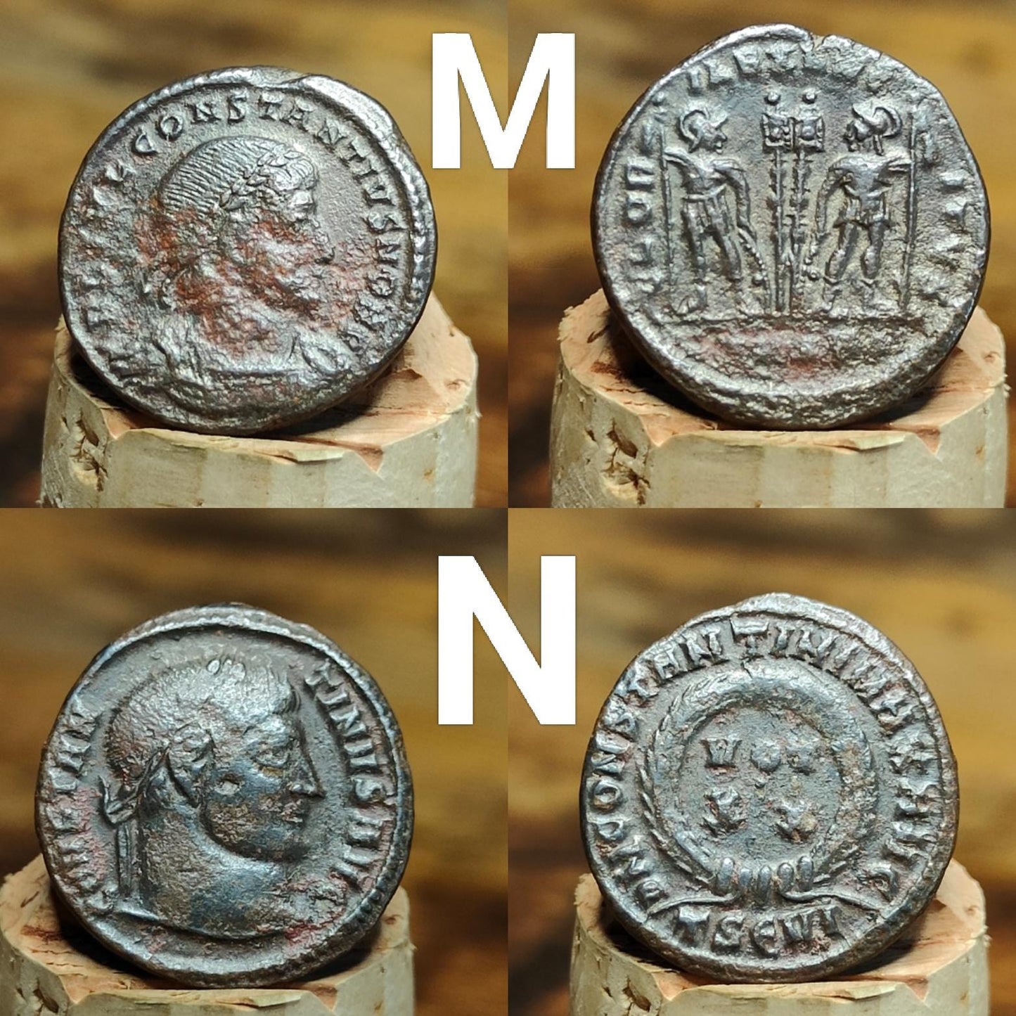 High grade Roman coins, 4th century ancient nummus
