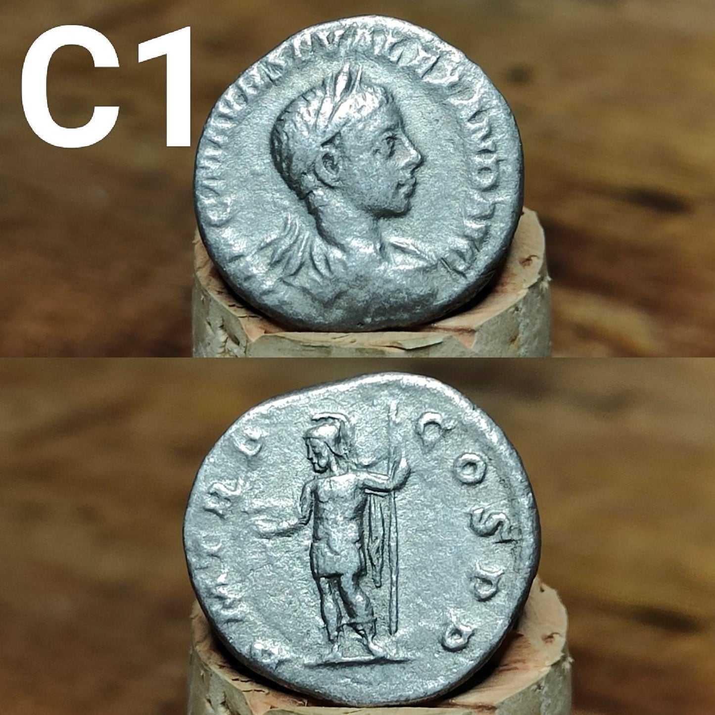 Authentic Roman silver Denarii featuring emperor of Rome, 1800 years old!