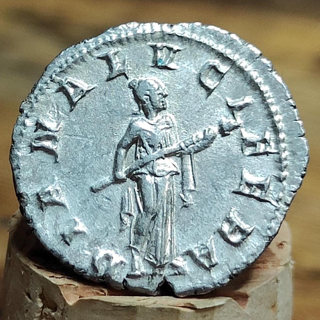 Gordian III Roman Denarius, Diana reverse, ancient double denarius coin