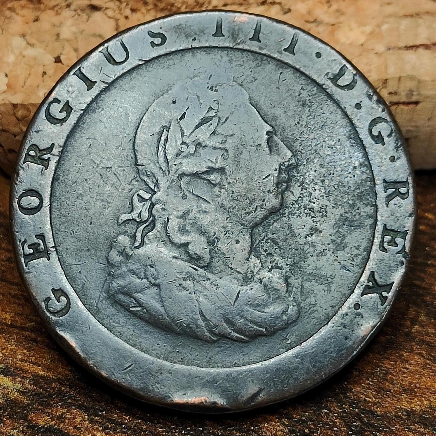 George III Cartwheel Penny, dated 1797 - Georgian/ US colonial coin