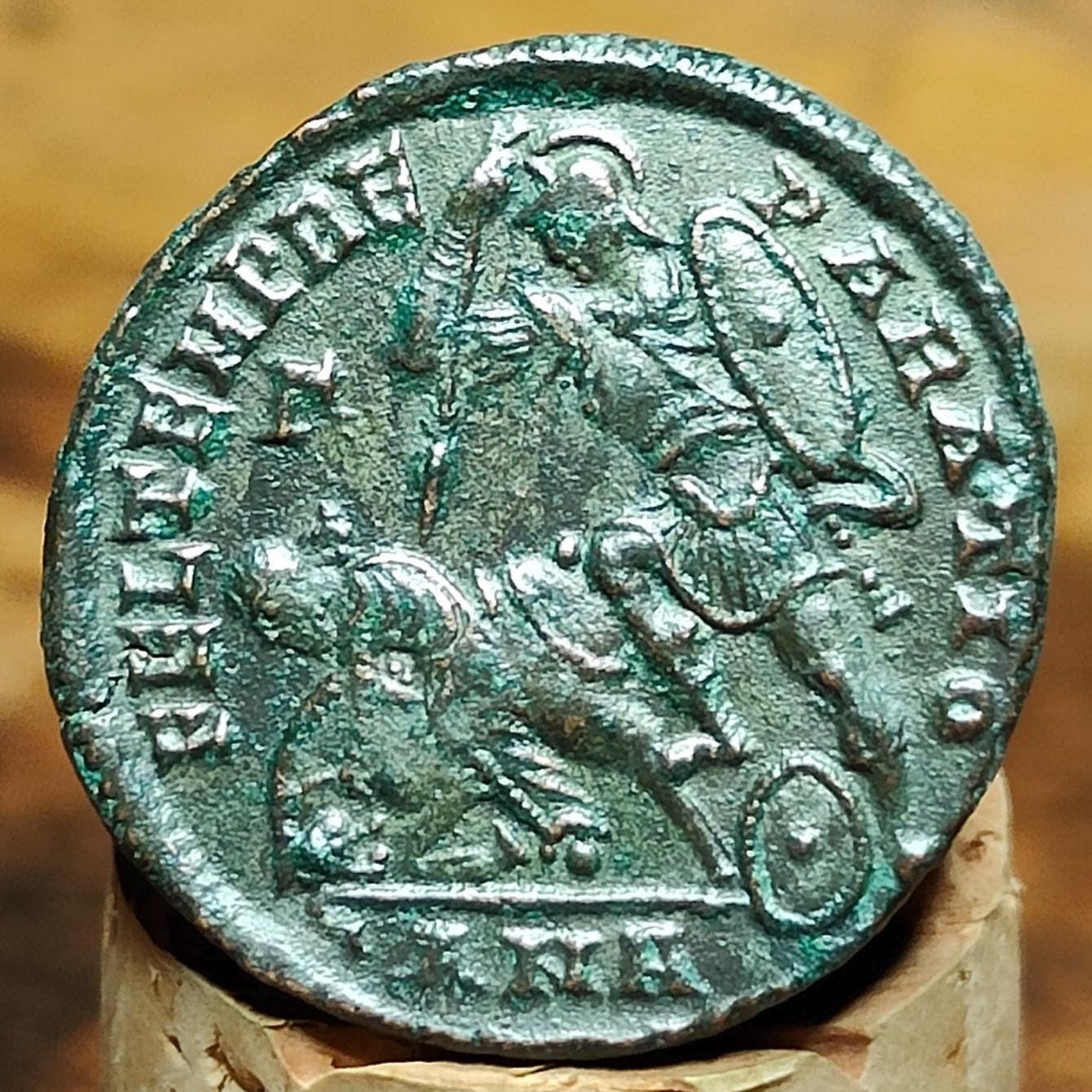 Constantius II Maiorina with fallen horseman reverse, high grade ancient Roman coin