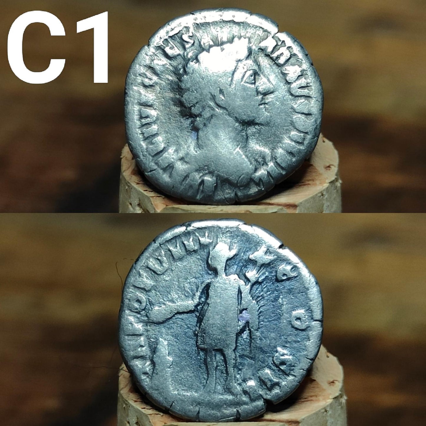 Authentic Roman silver Denarii featuring emperor of Rome, 1800 years old!