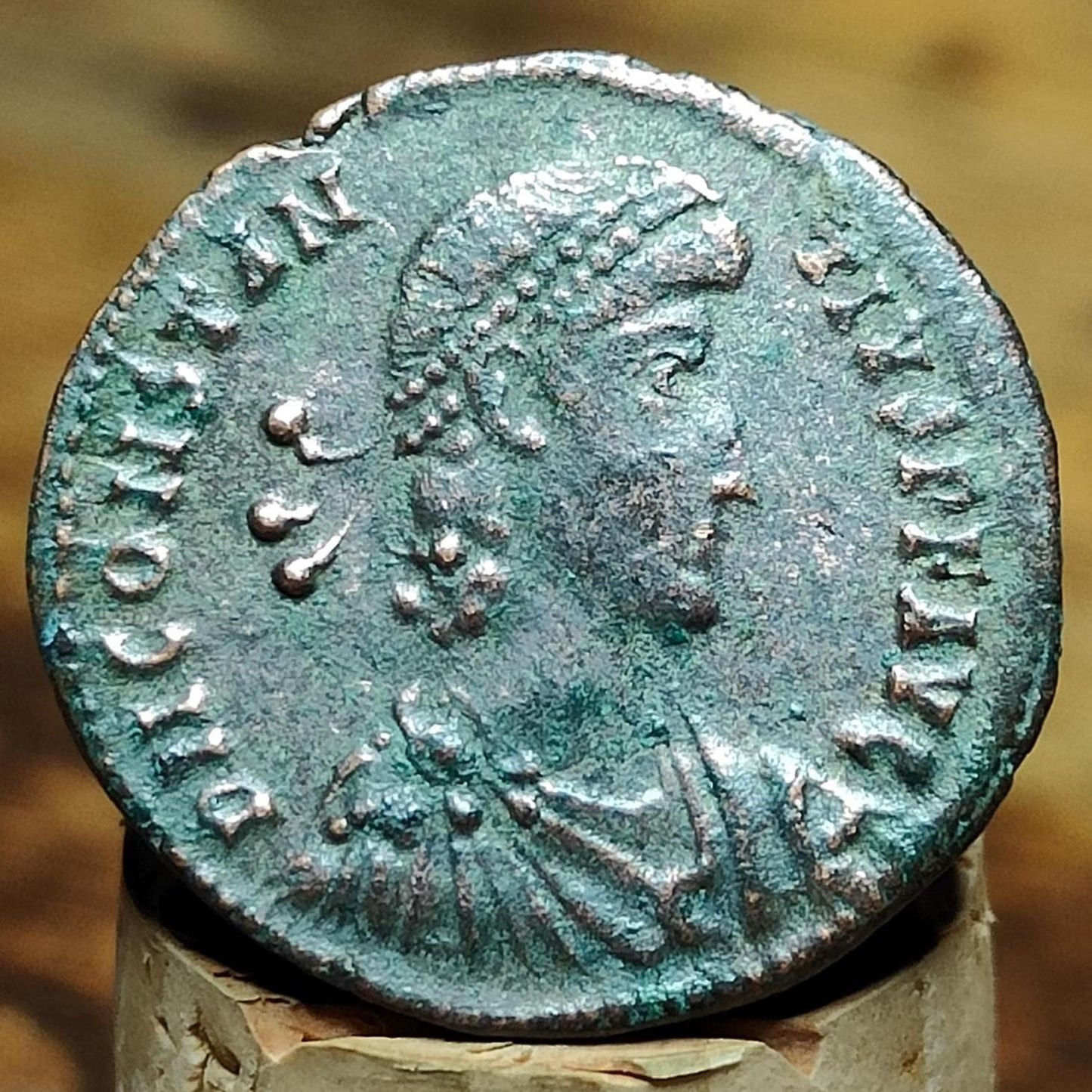 Constantius II Maiorina with fallen horseman reverse, high grade ancient Roman coin