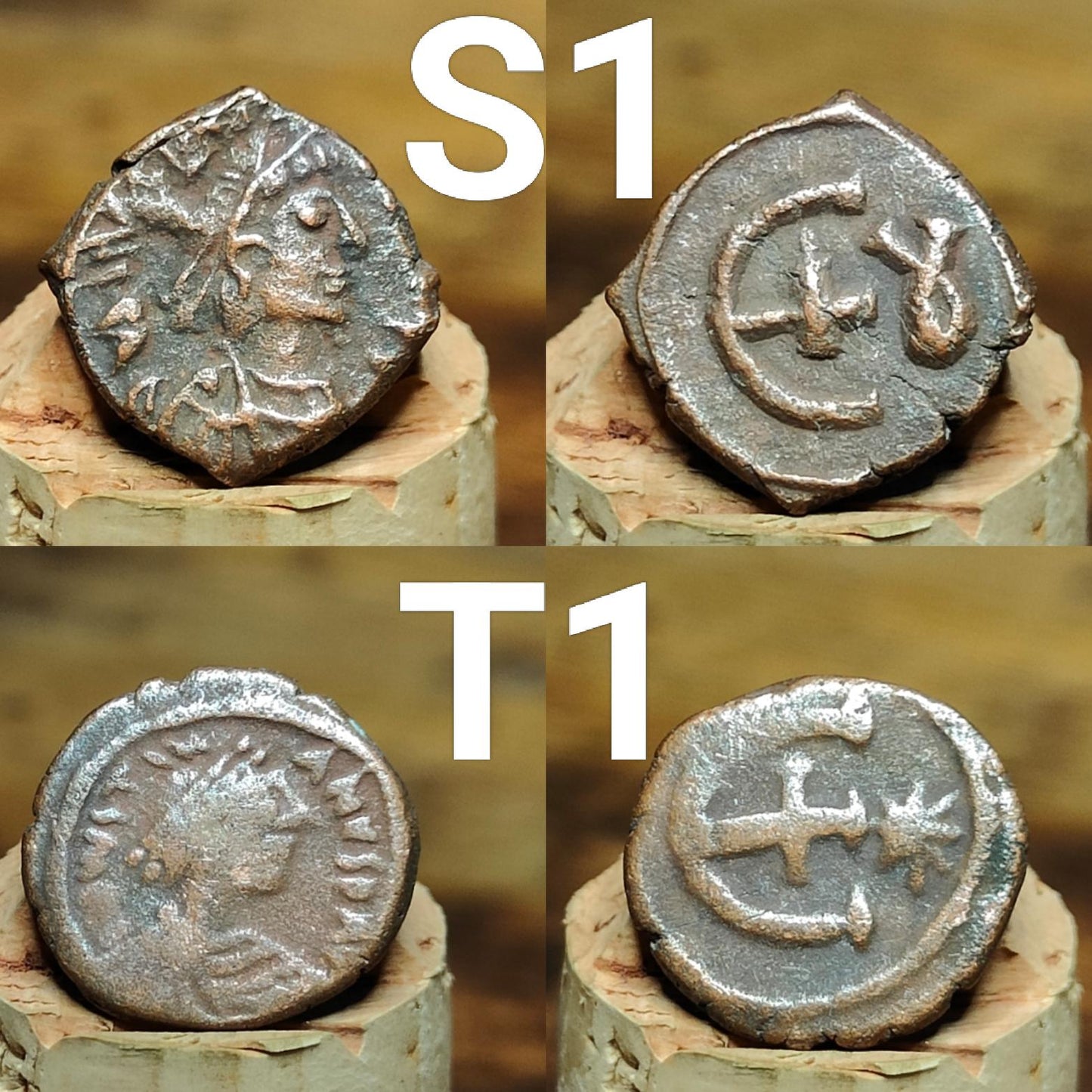 Ancient Byzantine Coins, Authentic Nummus of the Roman Empire