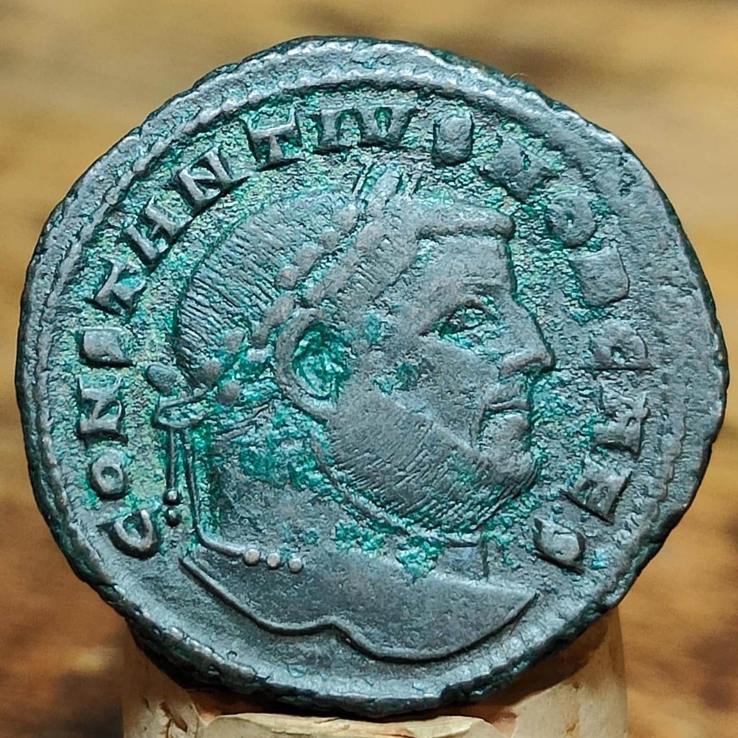 Constantius I Roman coin with Carthago reverse, AE1 3rd century ancient follis