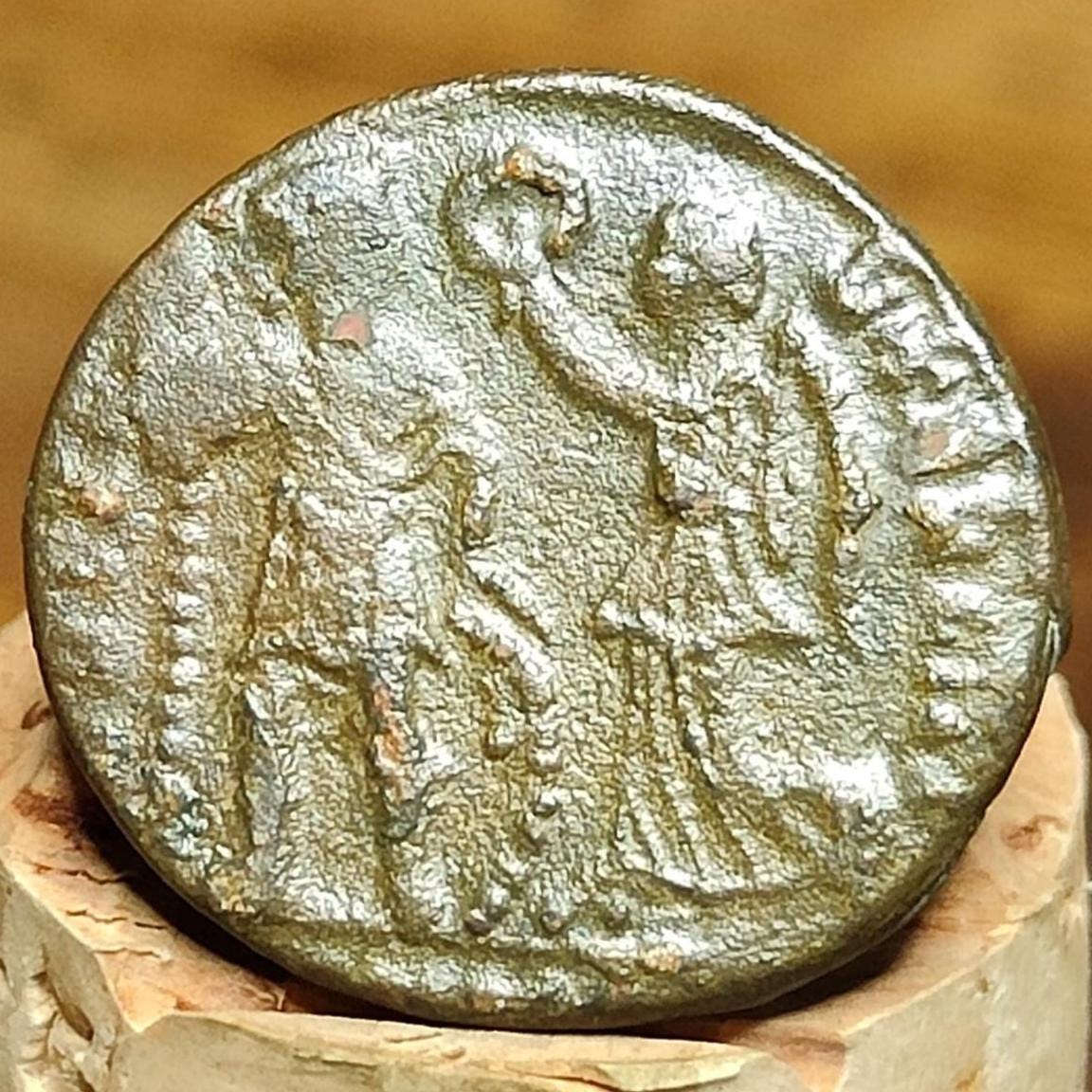 Honorius Roman coin with victory reverse, 4-5th century ancient nummus AE3