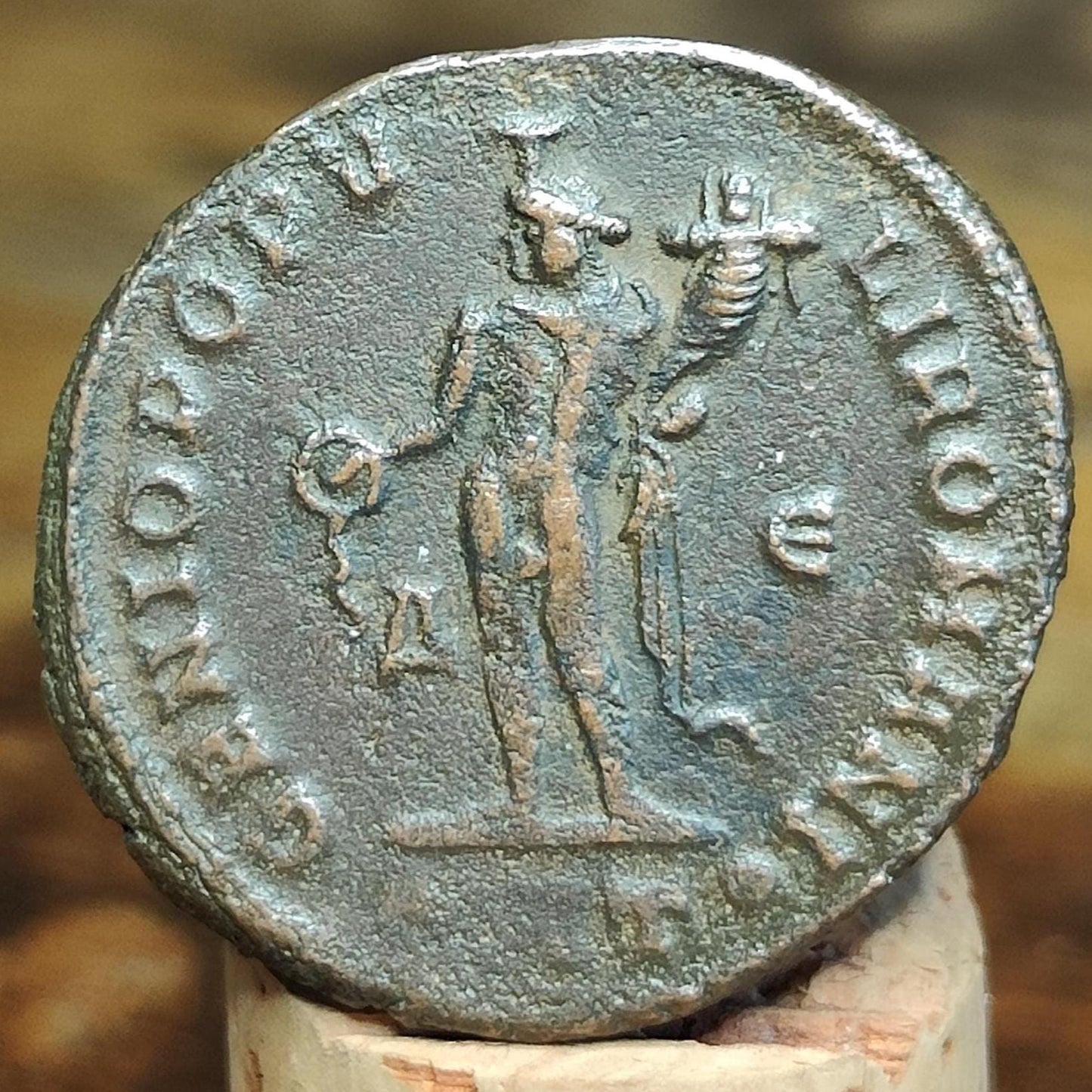 Maximian Roman Coin with Genius reverse, 286-305AD, AE1 Ancient Follis