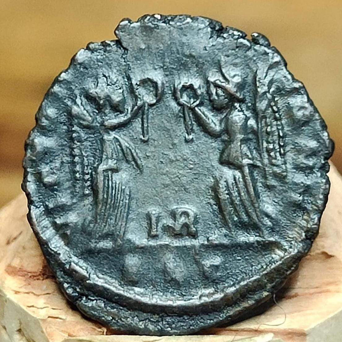 Constans Roman coin, Victories reverse, 337-350AD, 4th century ancient nummus AE4