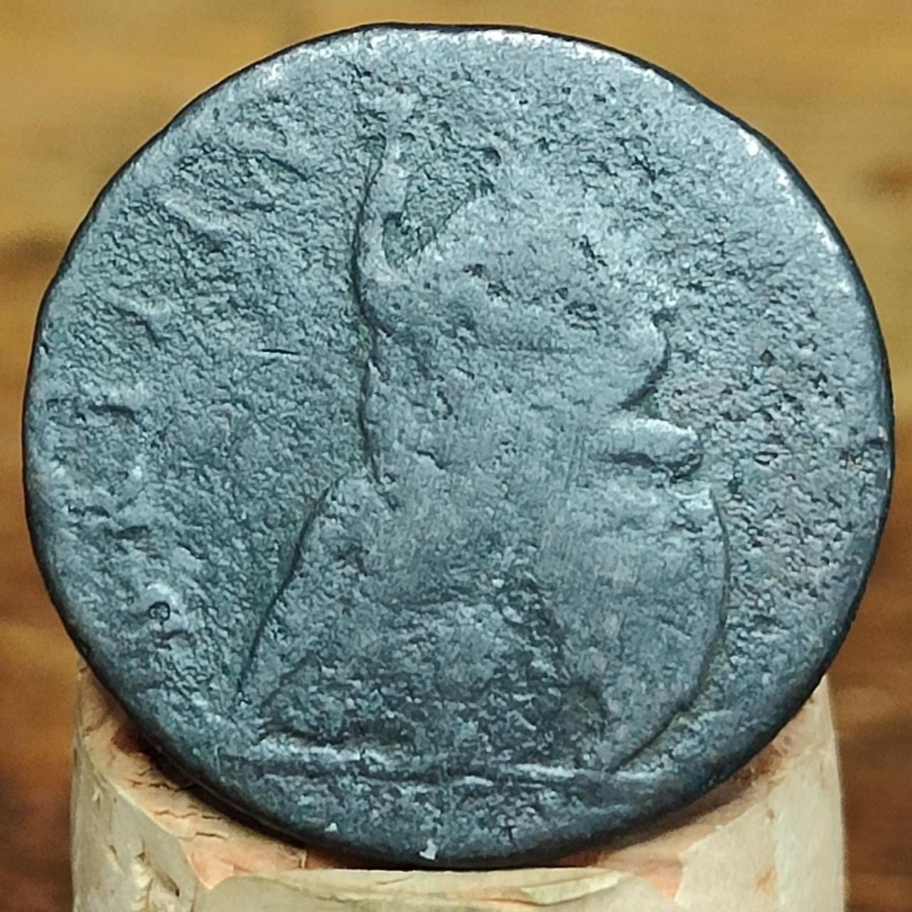 William & Mary Farthing, dated late 1690s - Georgian/ US colonial coin