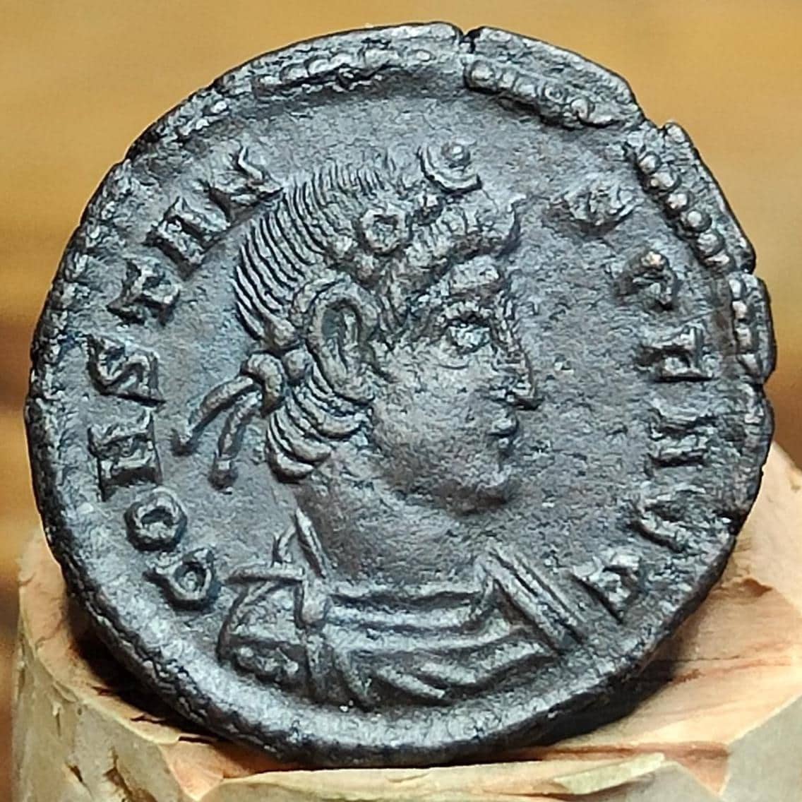 Constans Roman coin, Victories reverse, 337-350AD, 4th century ancient nummus AE3