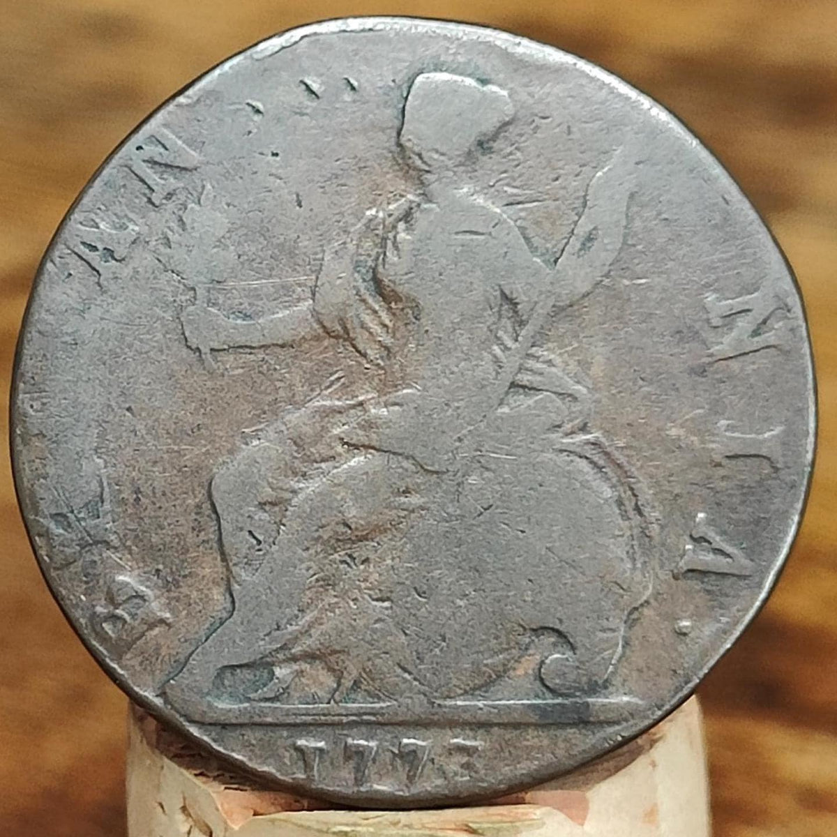 George III half Penny, dated 1773 - Georgian/ US colonial coin