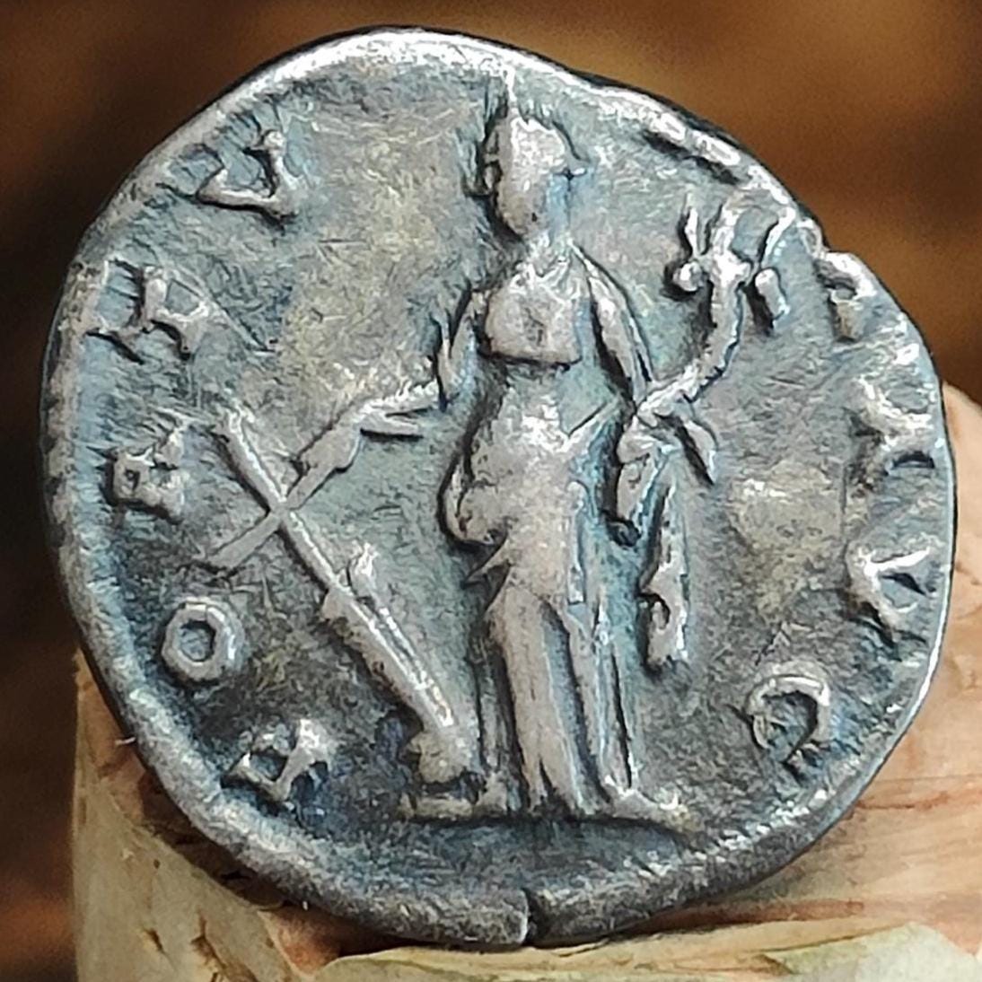 Hadrian Silver Denarius with Fortuna reverse, Ancient roman coin