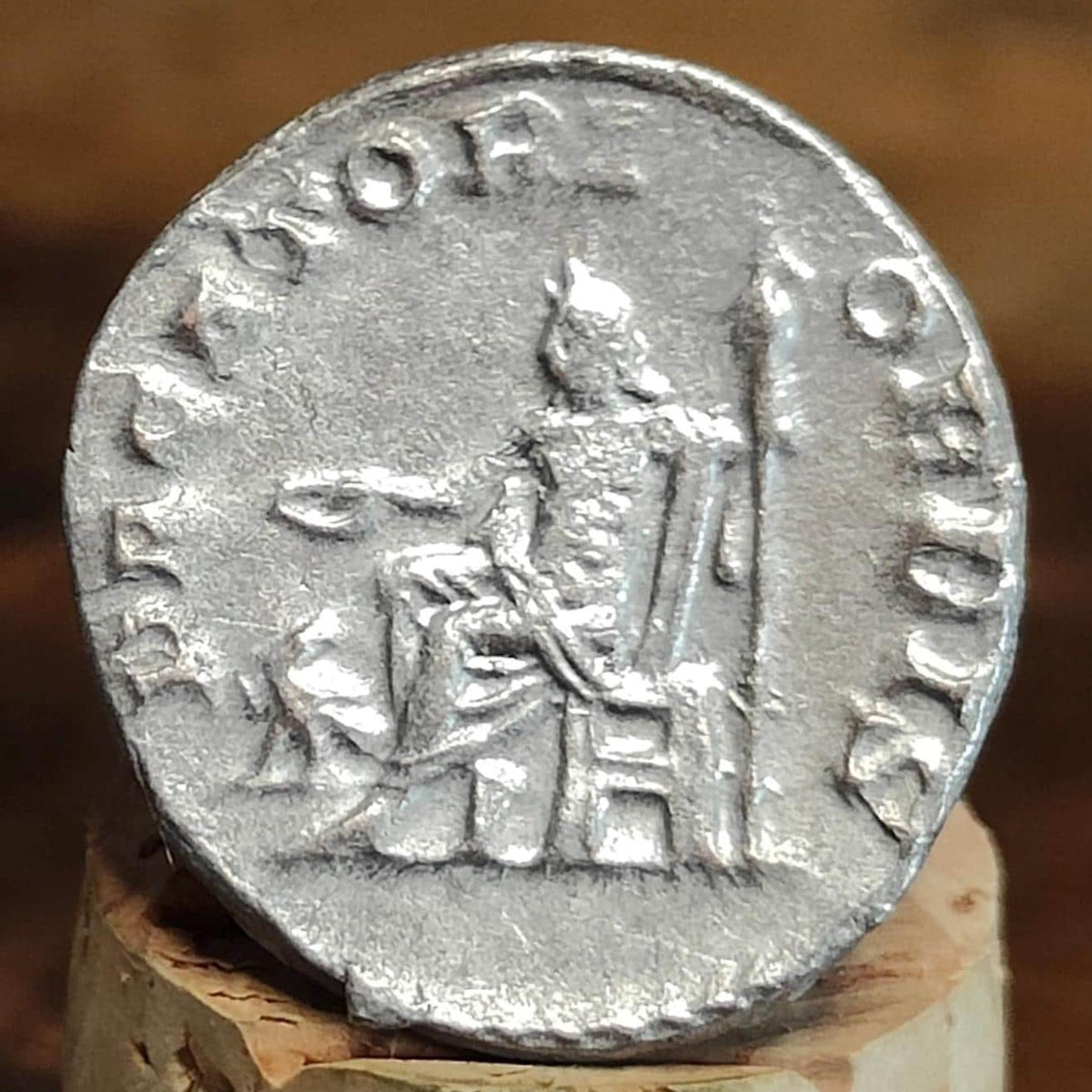 Valerian I Silver Antoninianus, Jupiter reverse, 253-260AD, ancient roman double denarius.