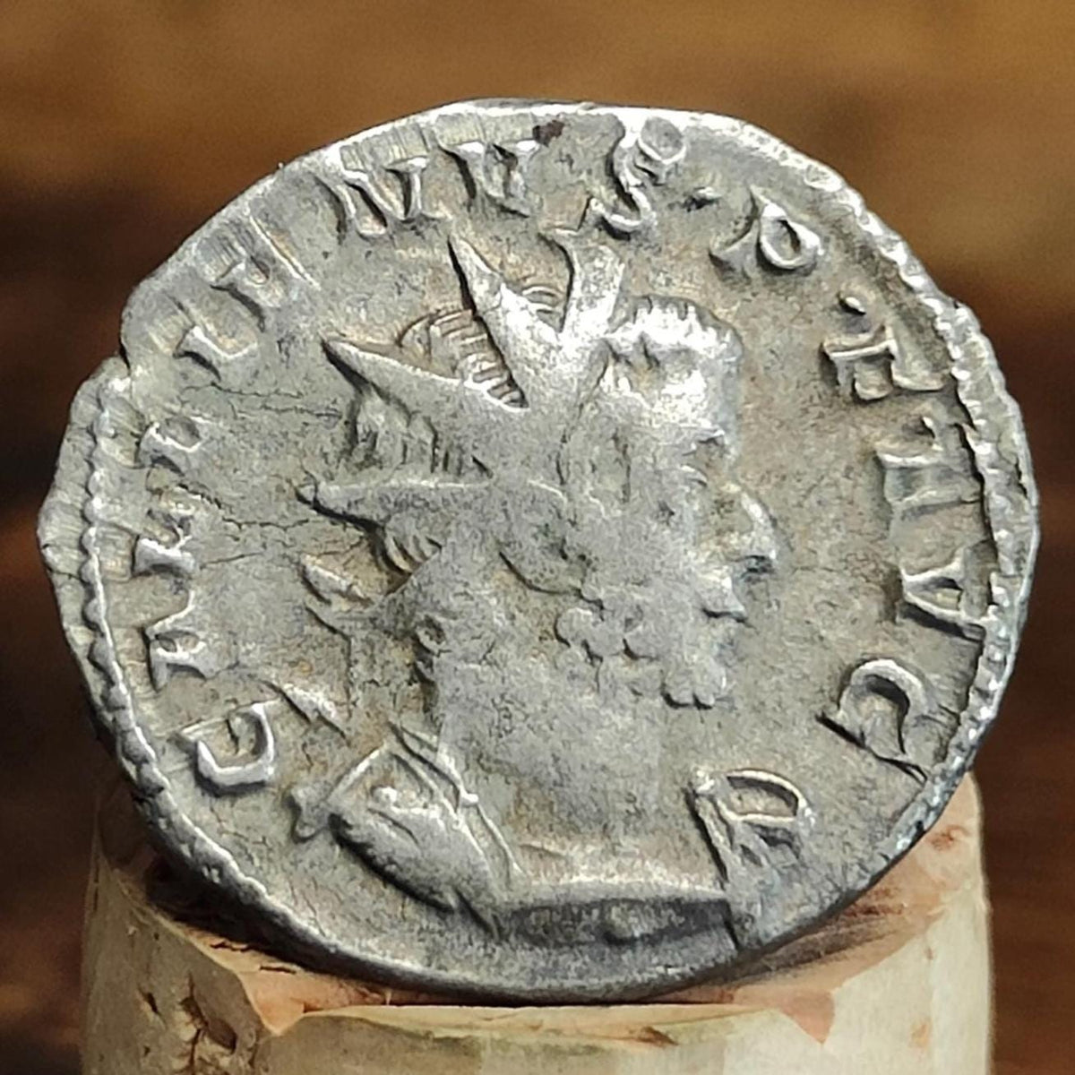 Gallienus Antoninianus, Germanicus Max reverse 253-268AD, ancient Roman coin