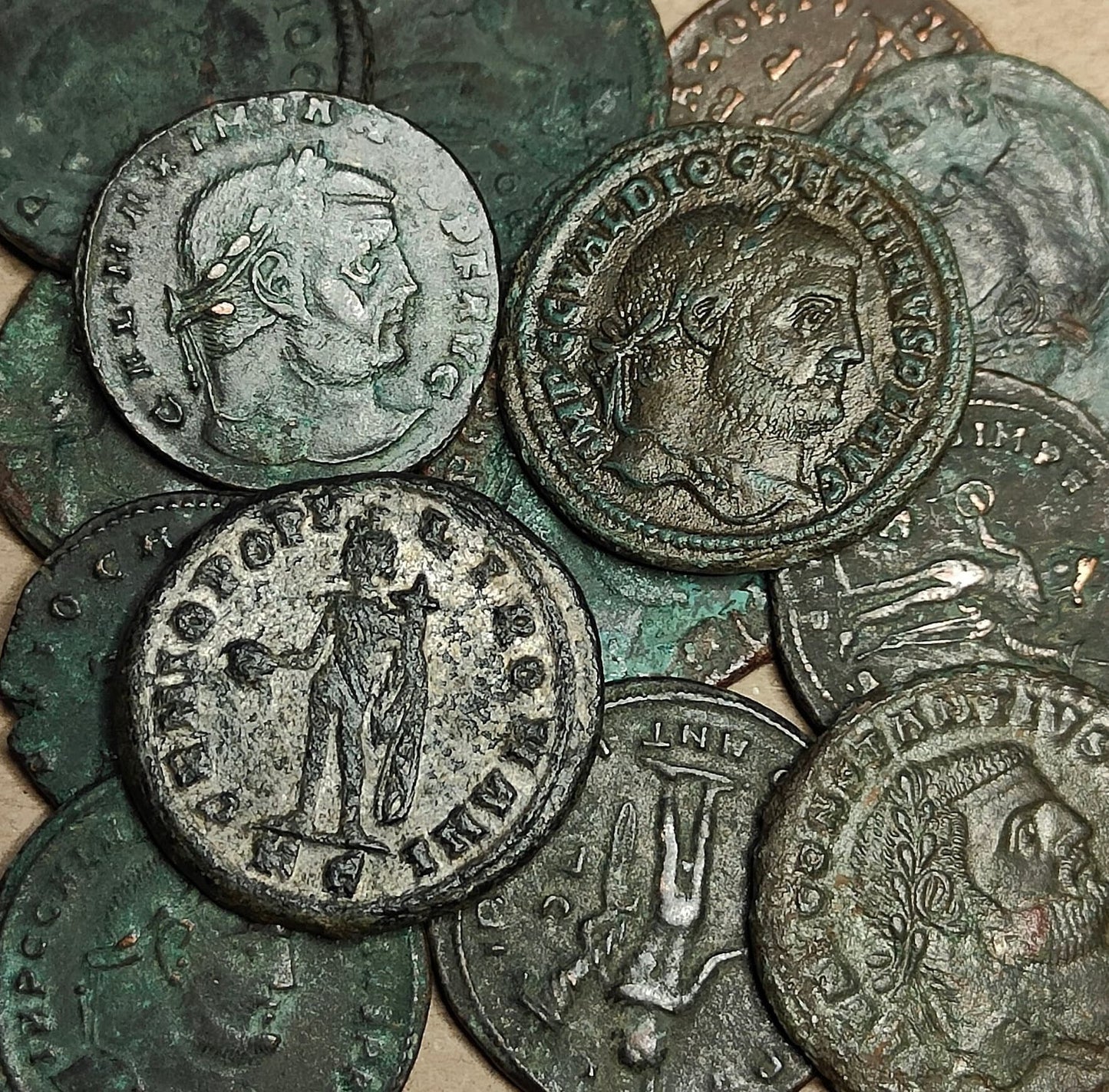 Large Roman Follis, genuine ancient coins from the Roman empire - VPUKcoins