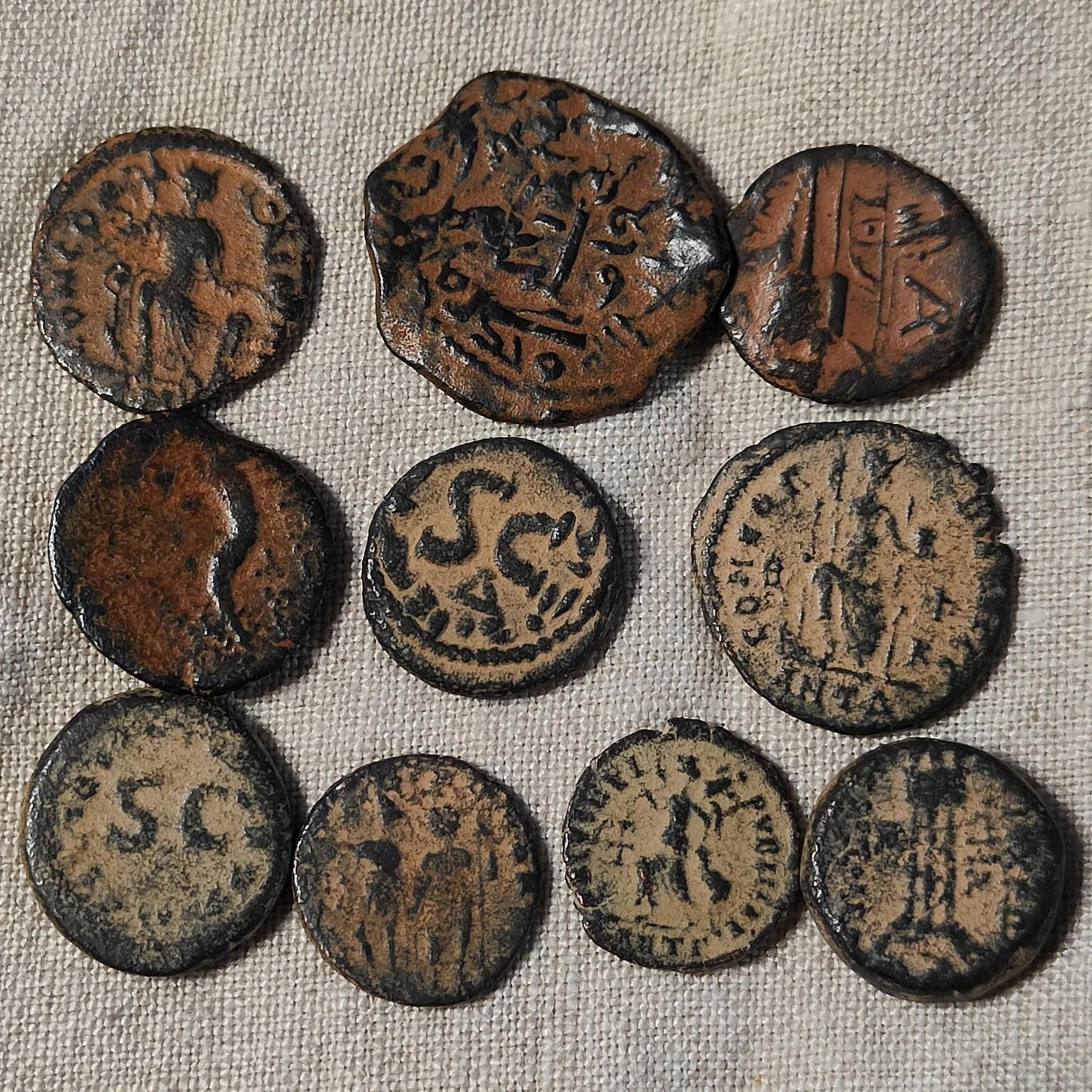 Lot of 10 Ancient coins, collection for research and identification - VPUKcoins