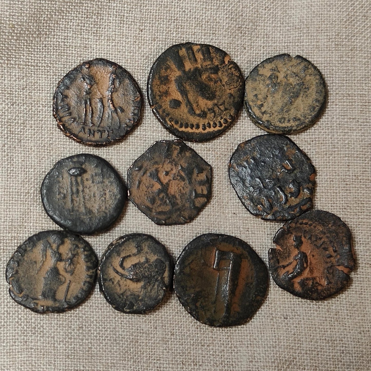 Lot of 10 Ancient coins, collection for research and identification - VPUKcoins