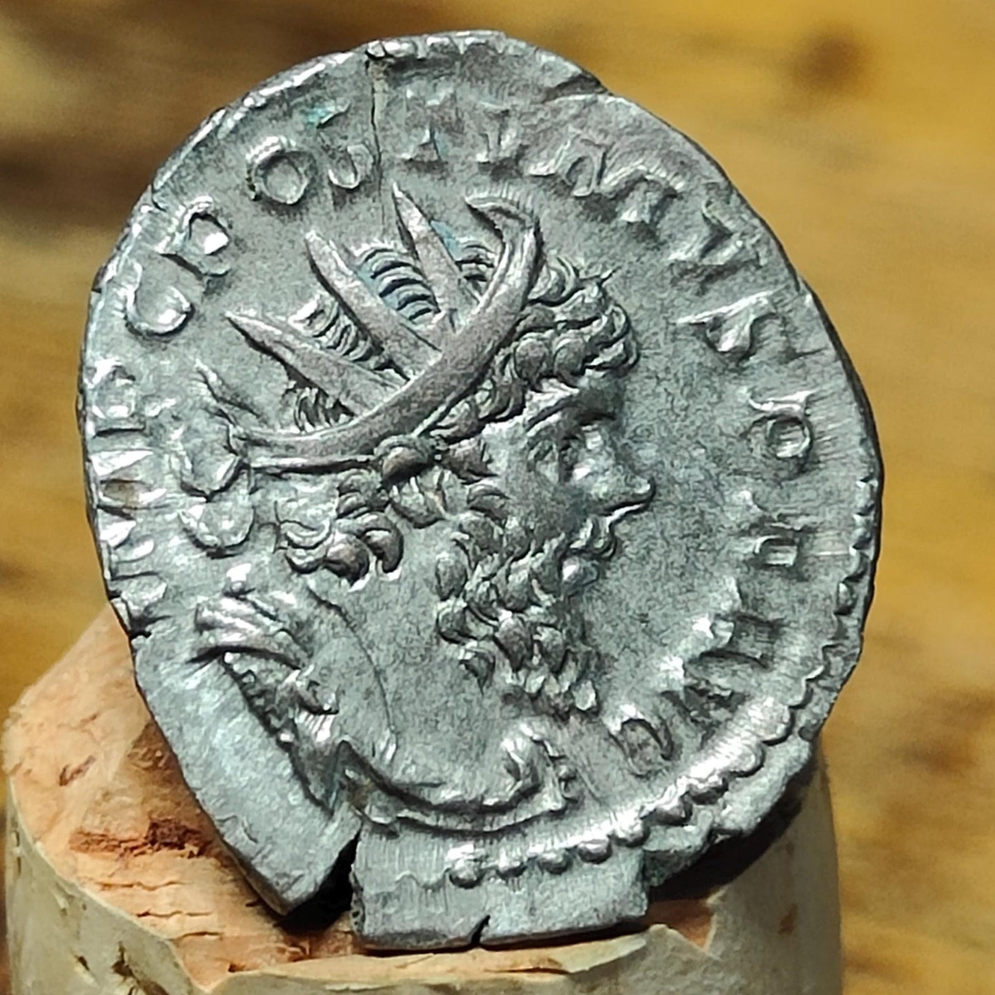 Postumus Silver Antoninianus, Moneta reverse ancient roman double denarius coin - VPUKcoins