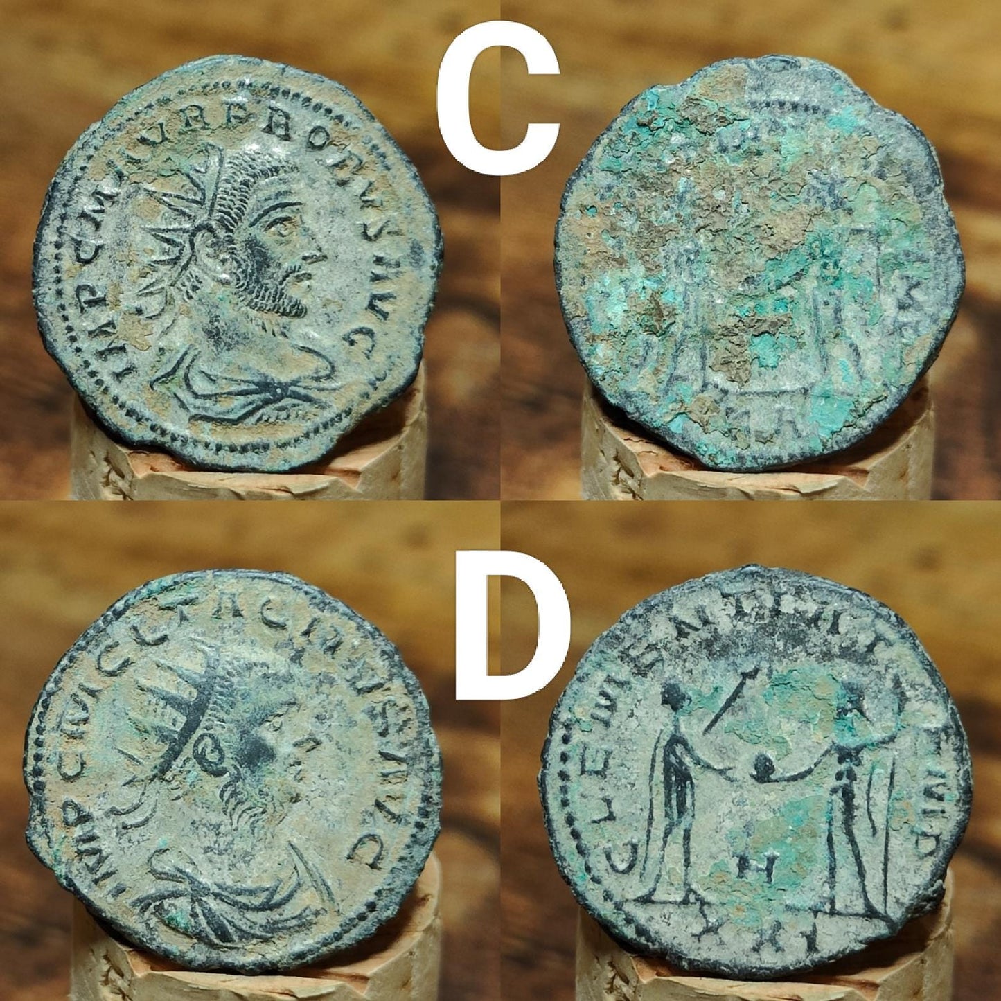 Premium uncleaned roman coins, Ancient Silver Antoniniani, 3rd century. - VPUKcoins