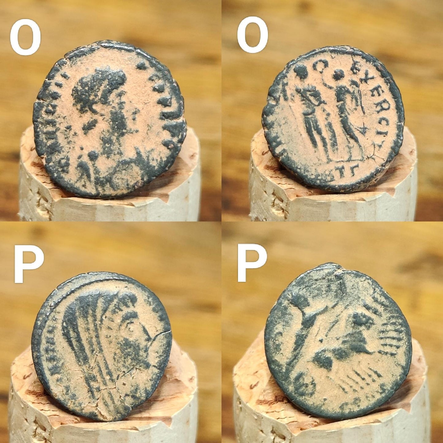 Roman coins with Desert patina , 4th century ancient nummus AE3 - VPUKcoins