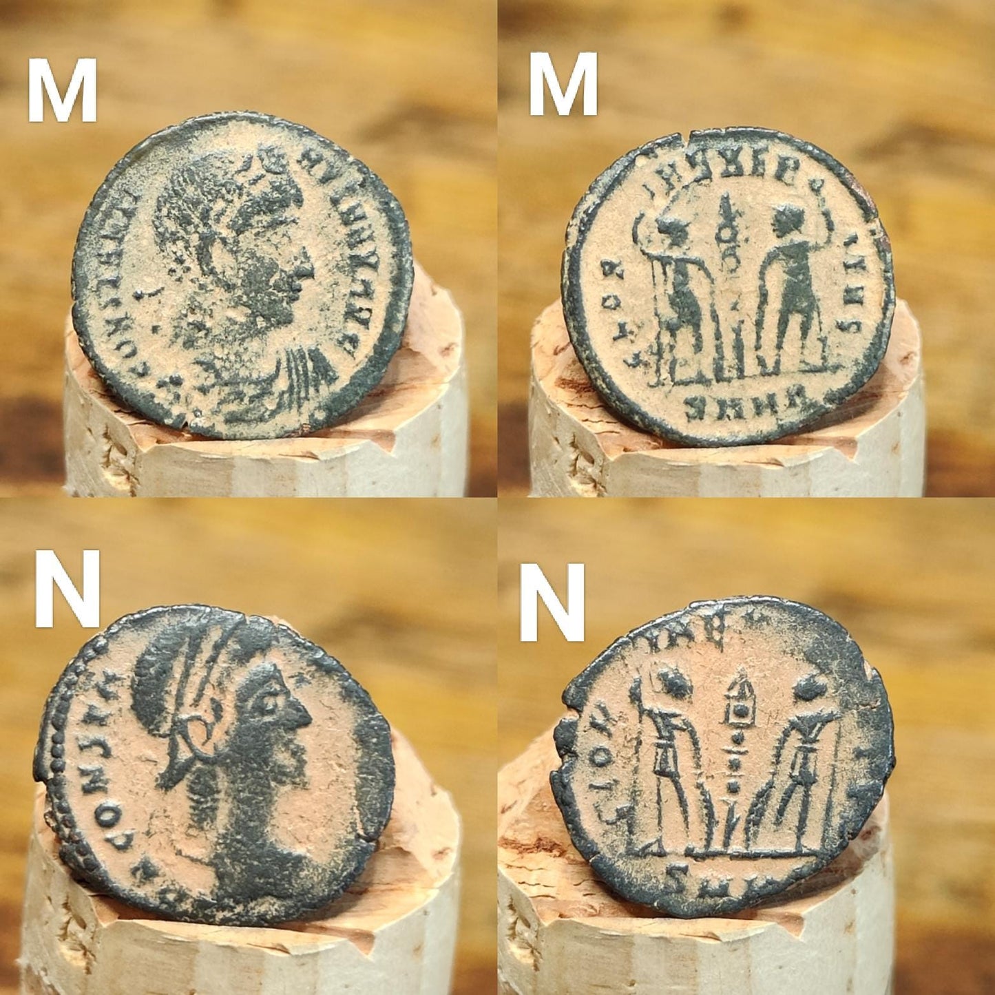 Roman coins with Desert patina , 4th century ancient nummus AE3 - VPUKcoins