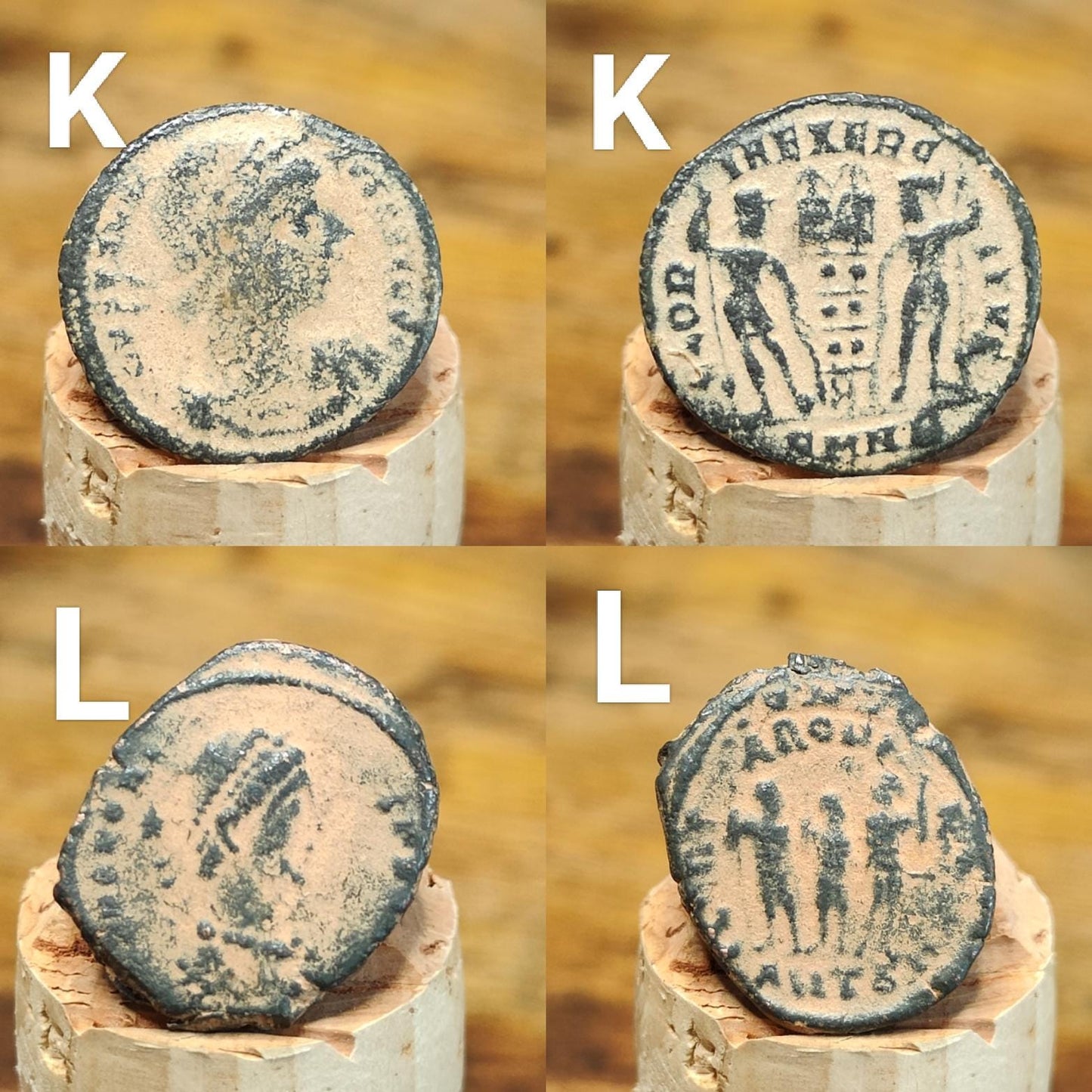 Roman coins with Desert patina , 4th century ancient nummus AE3 - VPUKcoins