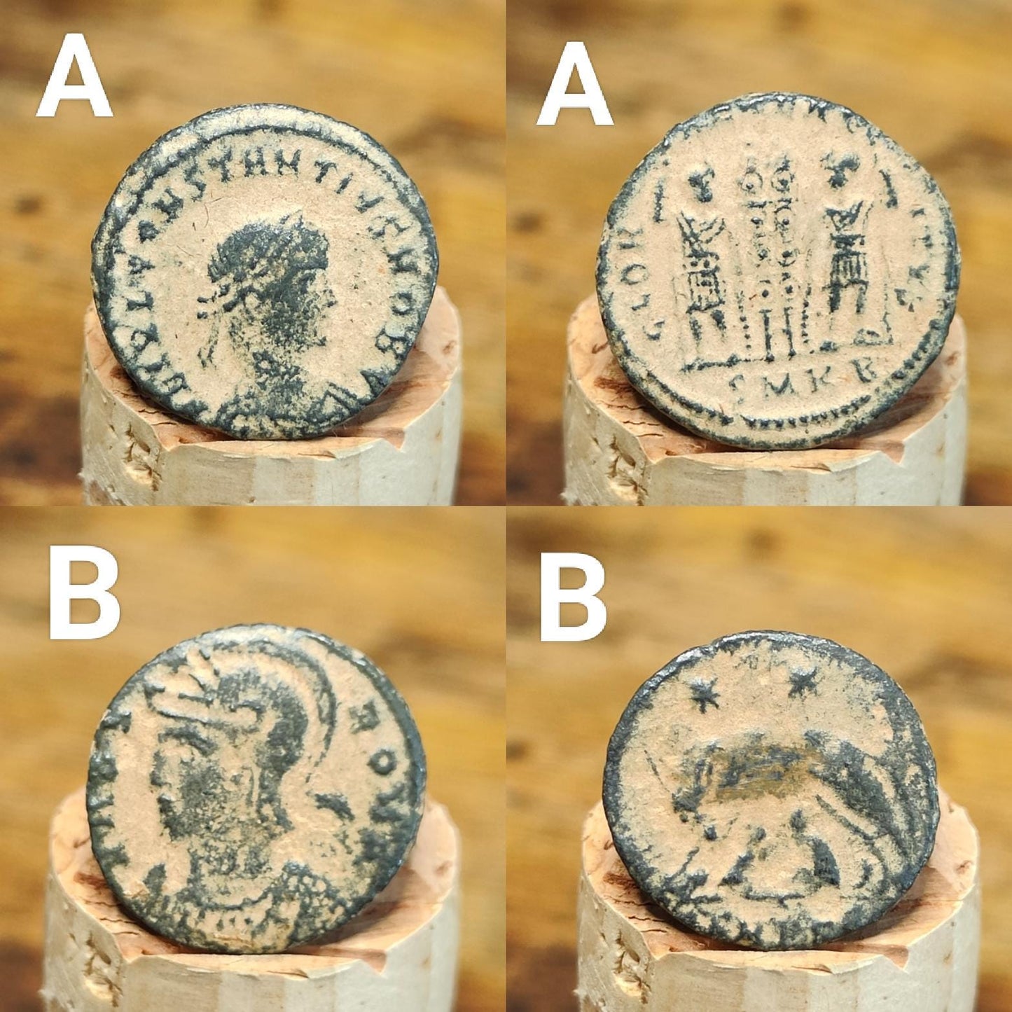 Roman coins with Desert patina , 4th century ancient nummus AE3 - VPUKcoins
