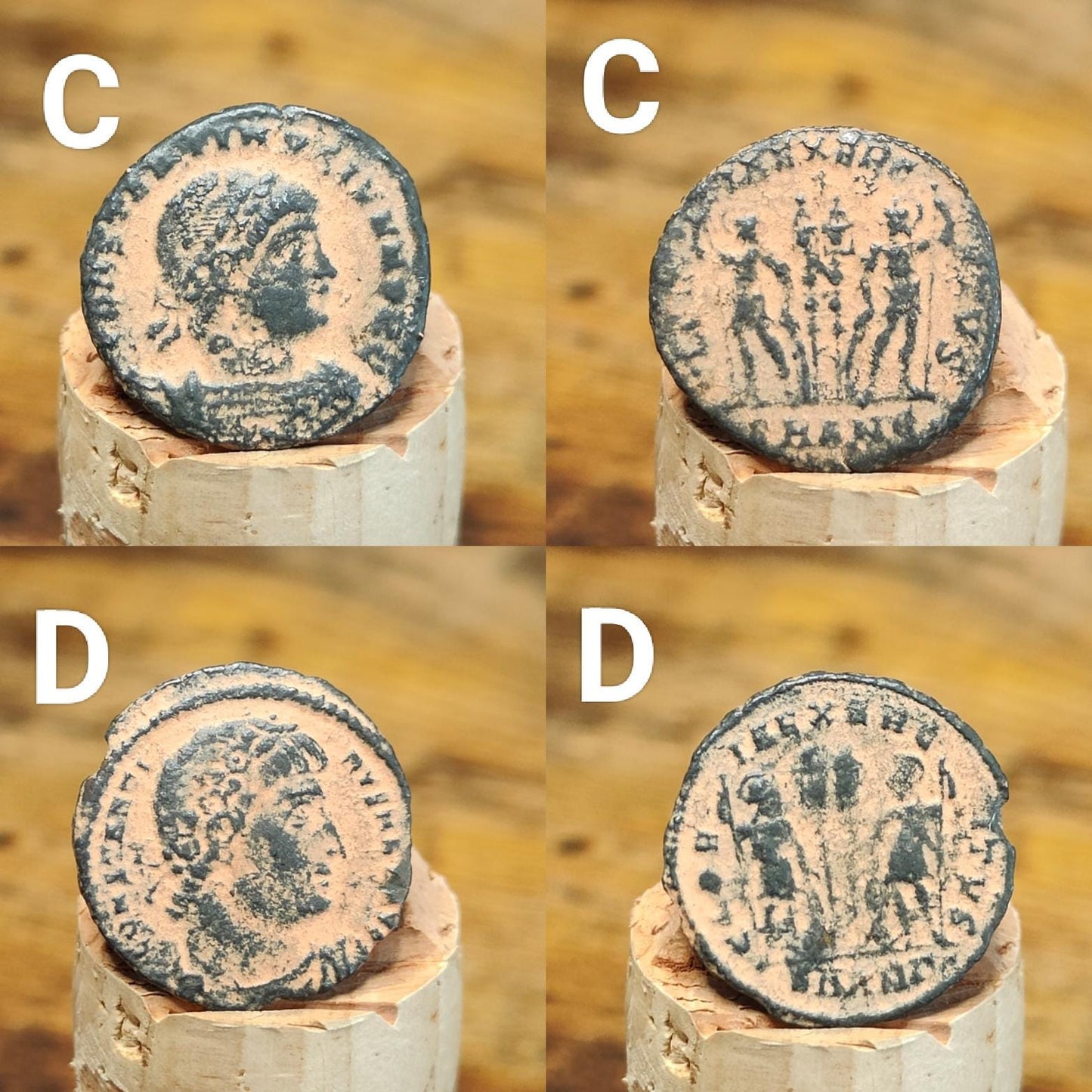 Roman coins with Desert patina , 4th century ancient nummus AE3 - VPUKcoins
