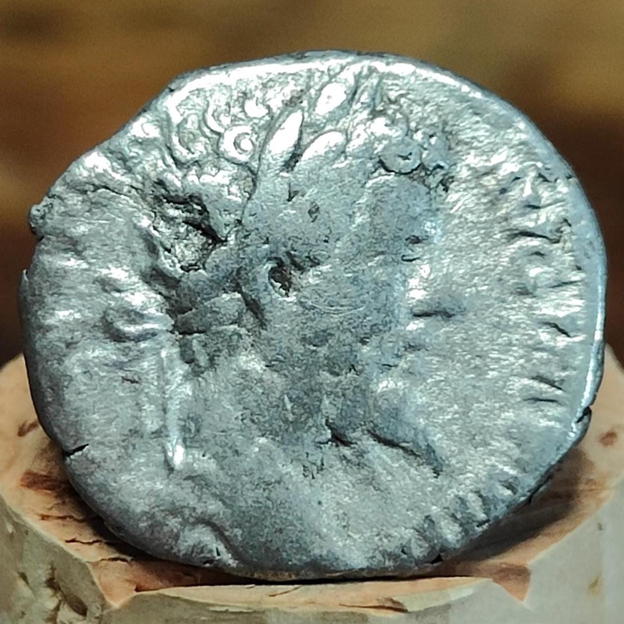 Septimius Severus with Sacrifice reverse Silver Denarius, Ancient roman coin - VPUKcoins