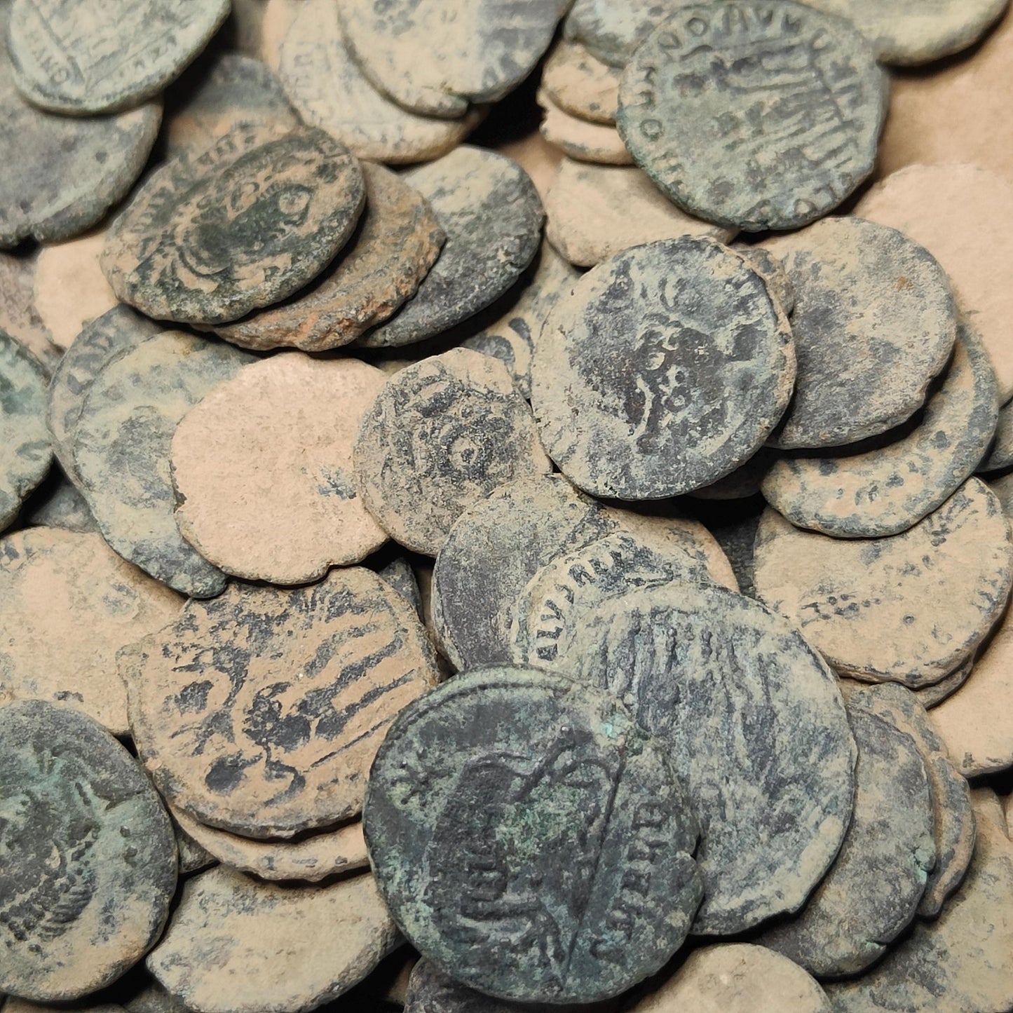Top grade uncleaned Roman coins, ancient Nummus for restoration - VPUKcoins