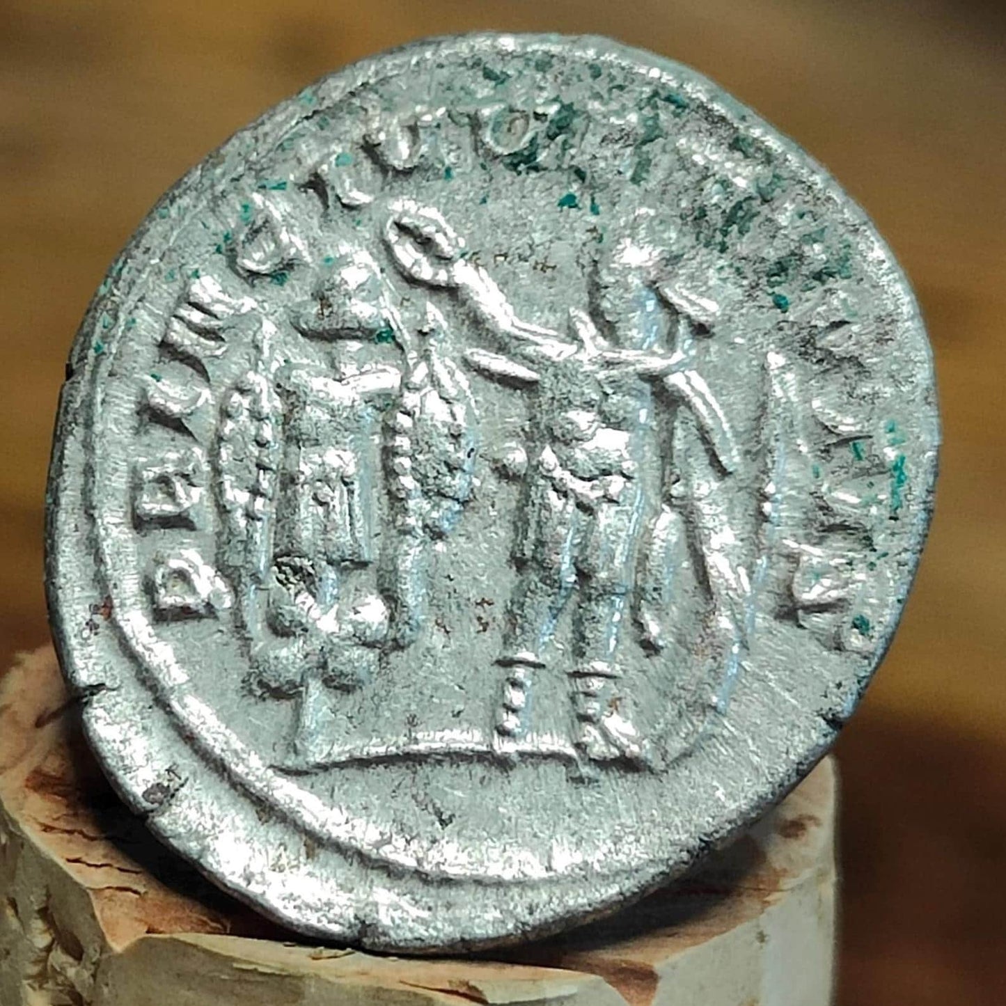 Valerian II Silver Antoninianus, Authentic ancient roman double denarius. - VPUKcoins