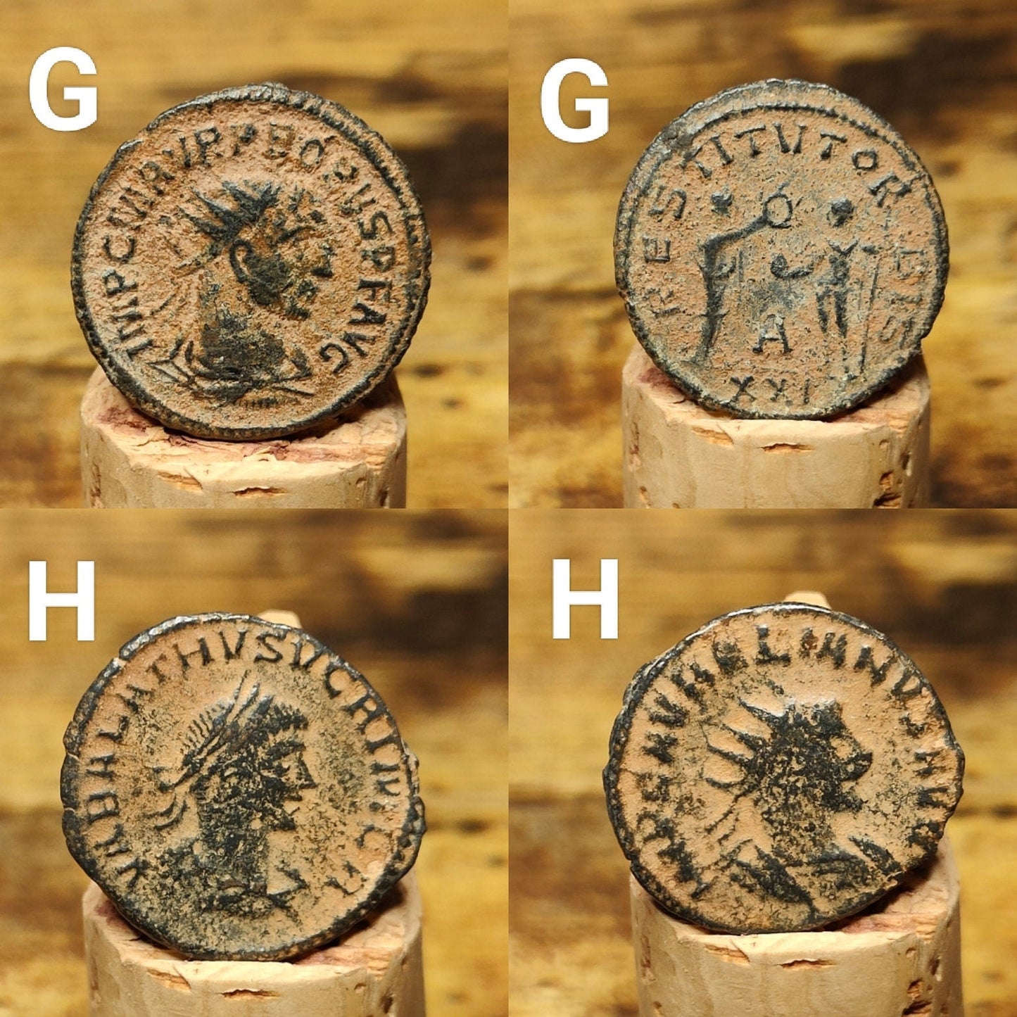 Very Fine Roman coins with sand patina, 3rd century ancient Antoninianus - VPUKcoins