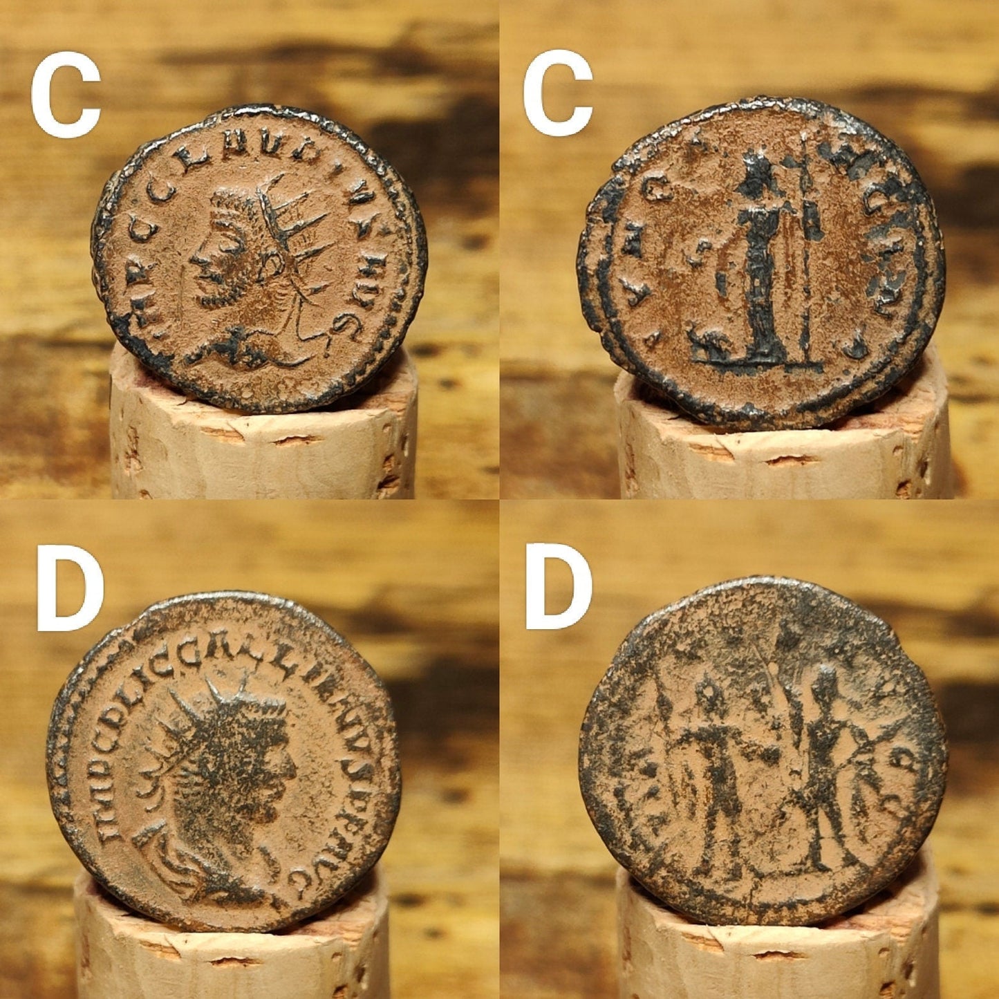 Very Fine Roman coins with sand patina, 3rd century ancient Antoninianus - VPUKcoins