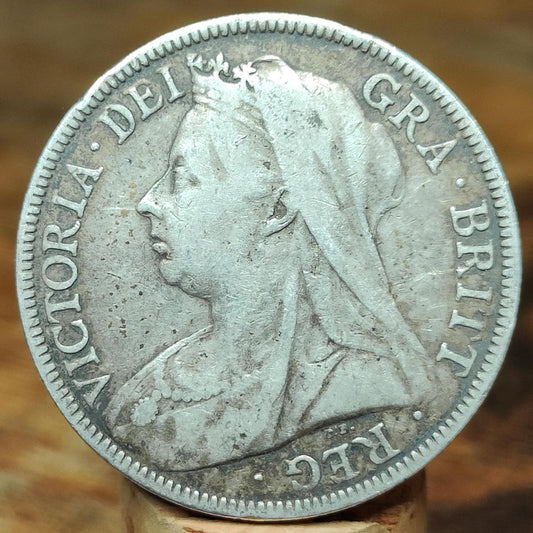 1894 Queen Victoria Silver Halfcrown Coin Veil Head - VPUKcoins