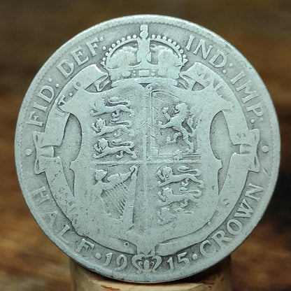 1915 King George V Silver Halfcrown Coin - VPUKcoins