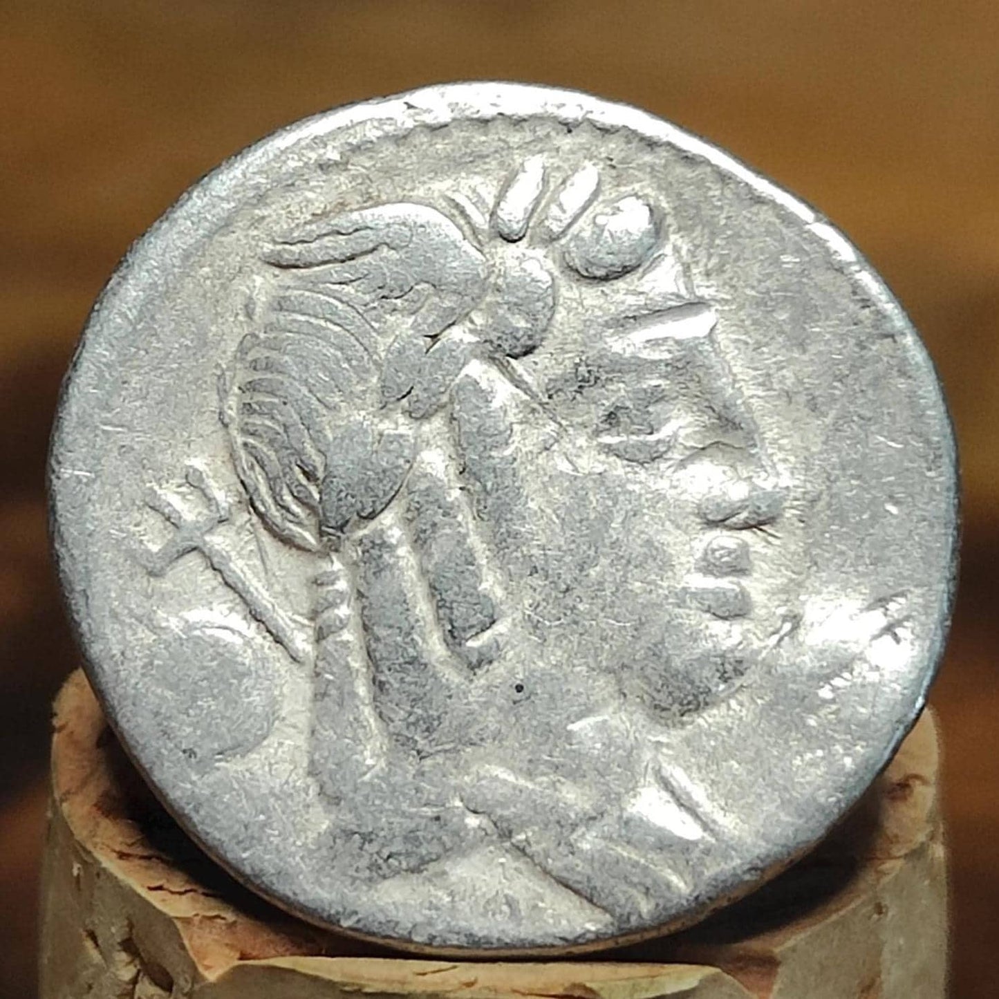 85BC Roman Republic Silver Denarius, L. Julius Bursio, with Victory reverse, Ancient coin - VPUKcoins