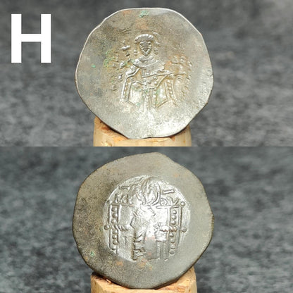 Ancient Byzantine Trachy coins, Authentic billon cup coin - VPUKcoins