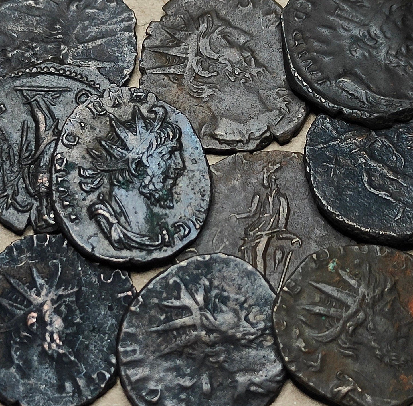 Ancient Roman coins, 3rd century ancient Antoninianus, 1700 years old - VPUKcoins