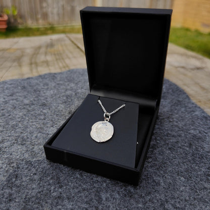 Antoninus pius Silver Denarius pendant and chain, ancient necklace - VPUKcoins