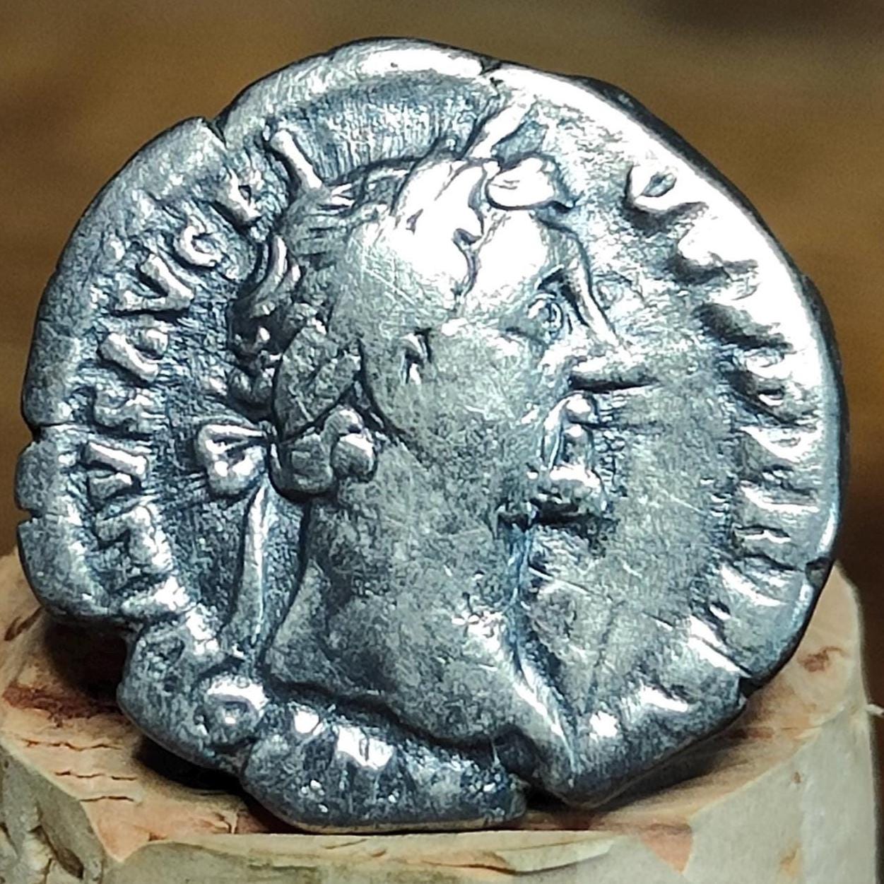 Antoninus Pius Silver Denarius with Annona reverse, Ancient roman coin - VPUKcoins