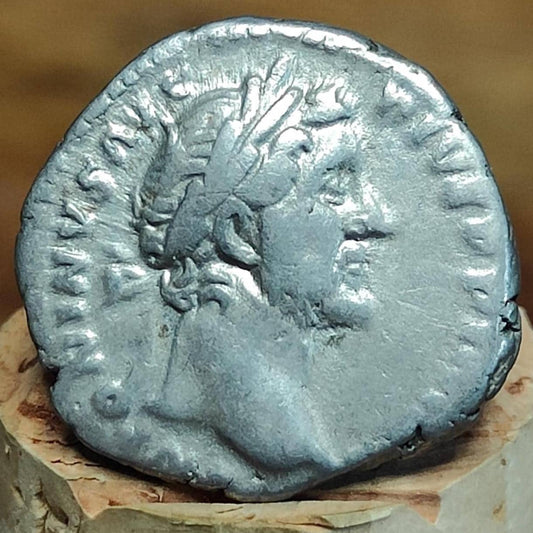 Antoninus Pius Silver Denarius with Genius reverse, Ancient roman coin - VPUKcoins