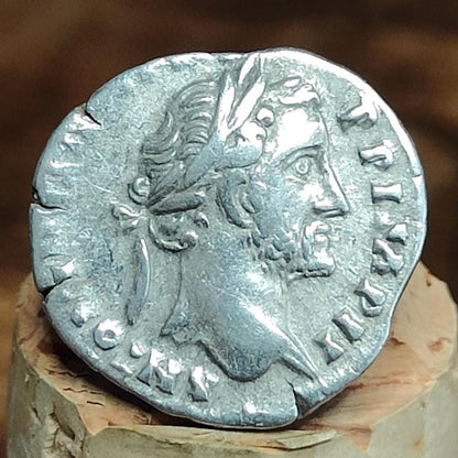 Antoninus Pius Silver Denarius with Pietas reverse, 138-161AD, Ancient roman coin - VPUKcoins