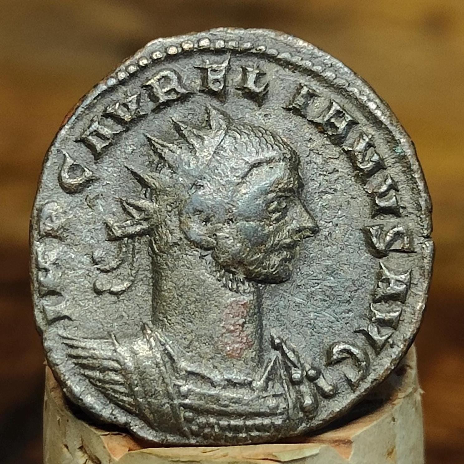 Aurelian Antoninianus with wreath reverse, ancient Roman double denarius coin - VPUKcoins